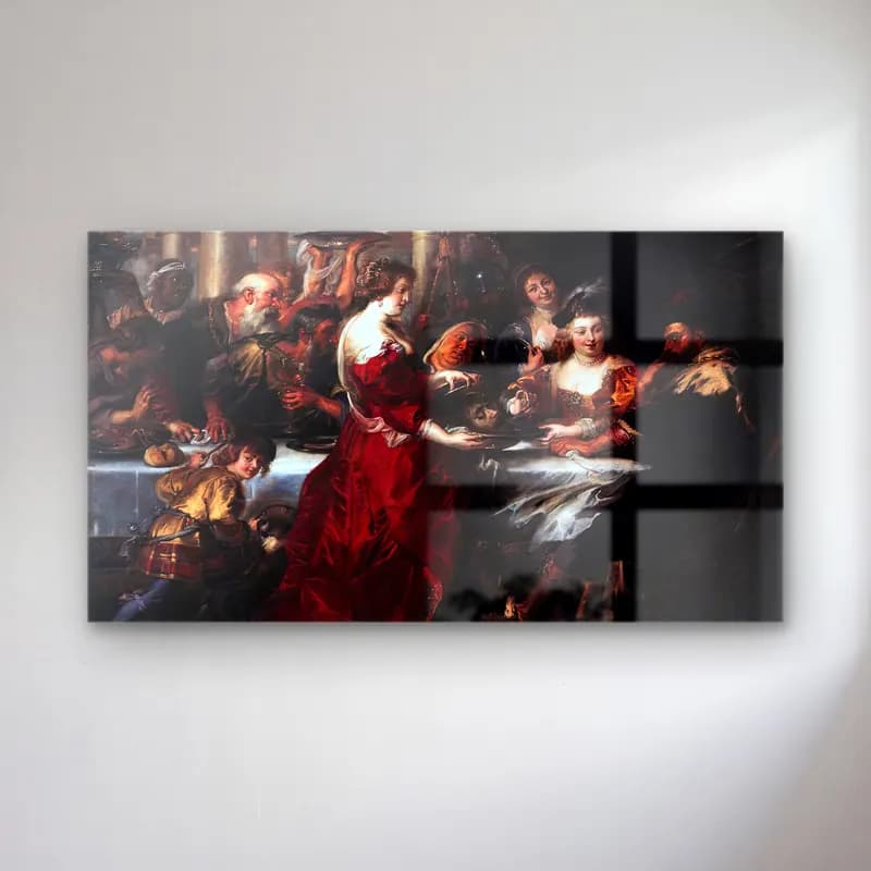Peter Paul Rubens – The Feast of Herod cam tablo — Peter Paul Rubens – The Feast of Herod — yağlı boya dini sahne