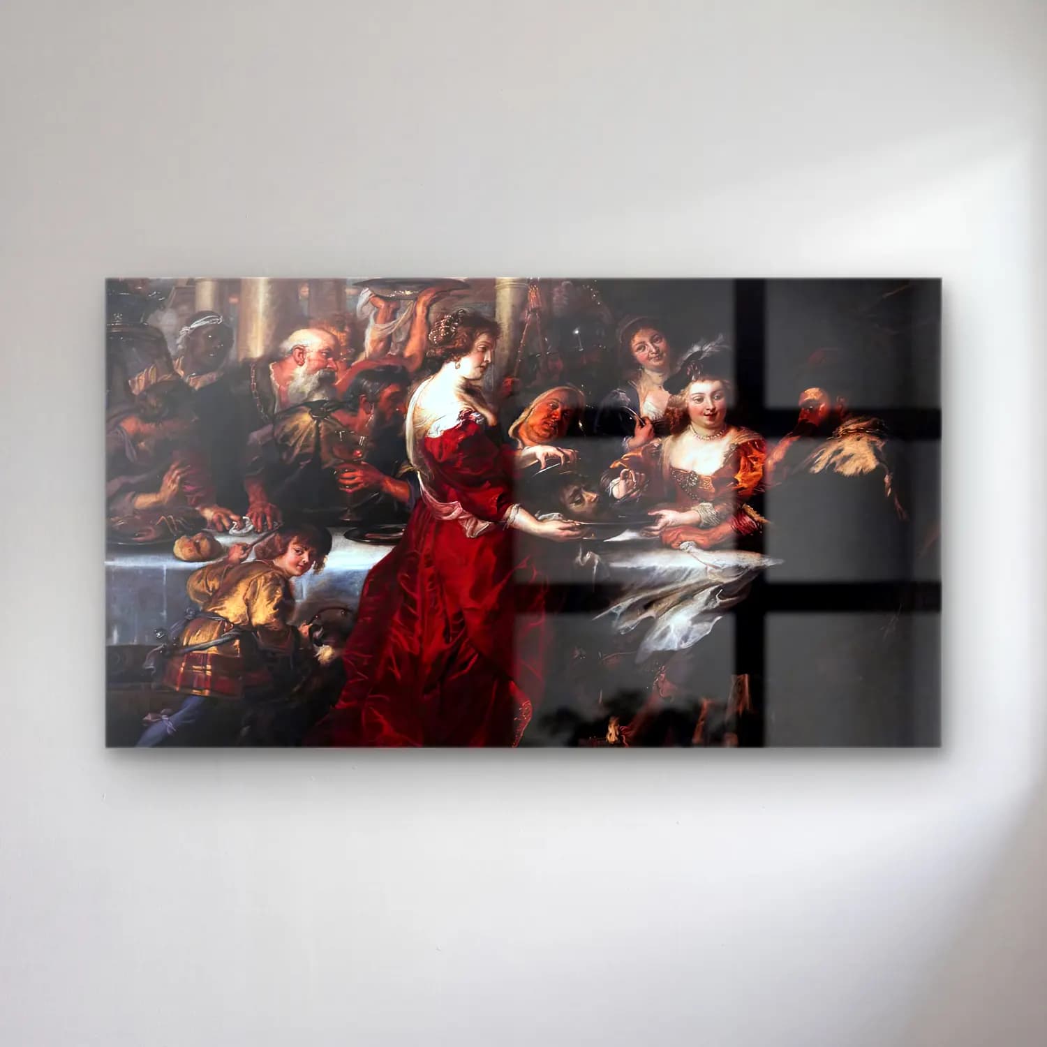 Peter Paul Rubens – The Feast of Herod cam tablo — Peter Paul Rubens – The Feast of Herod — yağlı boya dini sahne