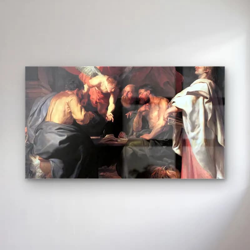 Peter Paul Rubens – The Four Evangelists cam tablo — Peter Paul Rubens – The Four Evangelists — yağlı boya dini sahne