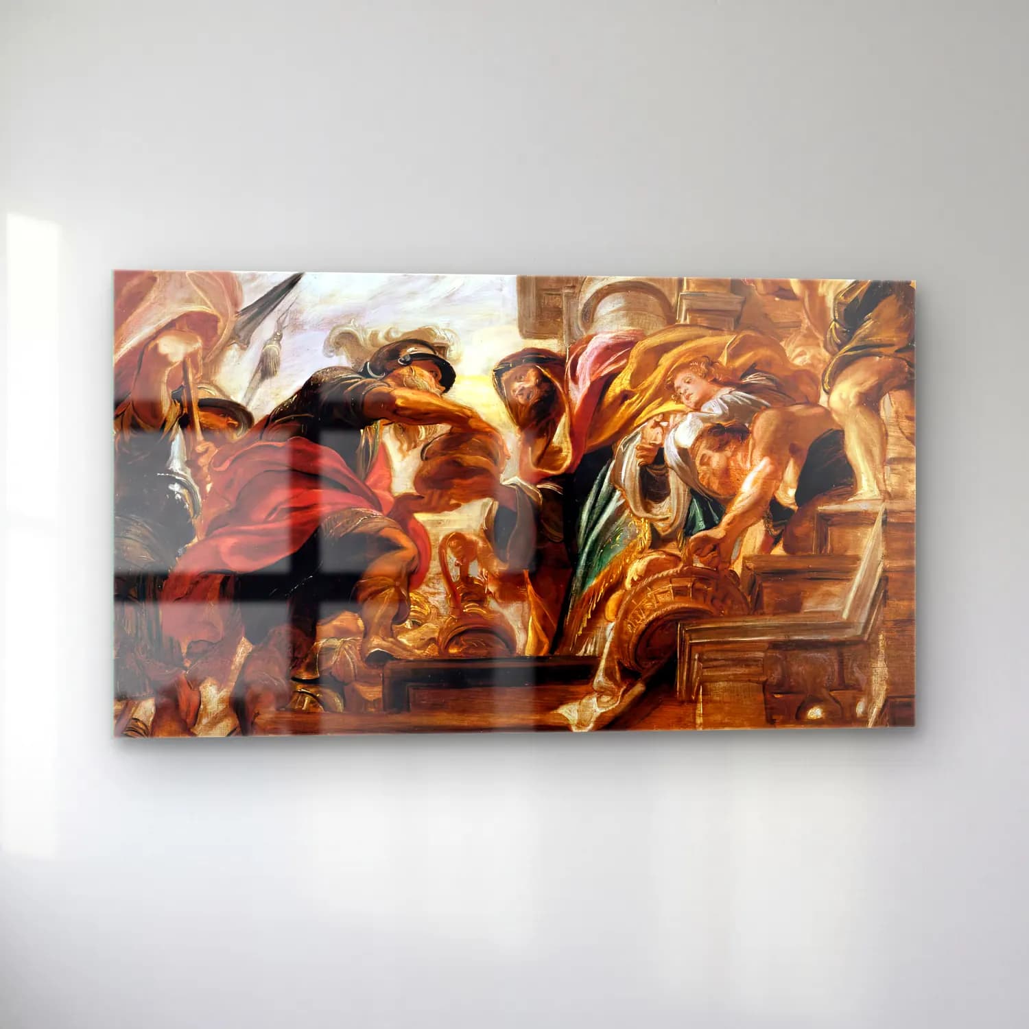 Peter Paul Rubens – The Meeting of Abraham and Melchisedek cam tablo — sol açıdan görünüm
