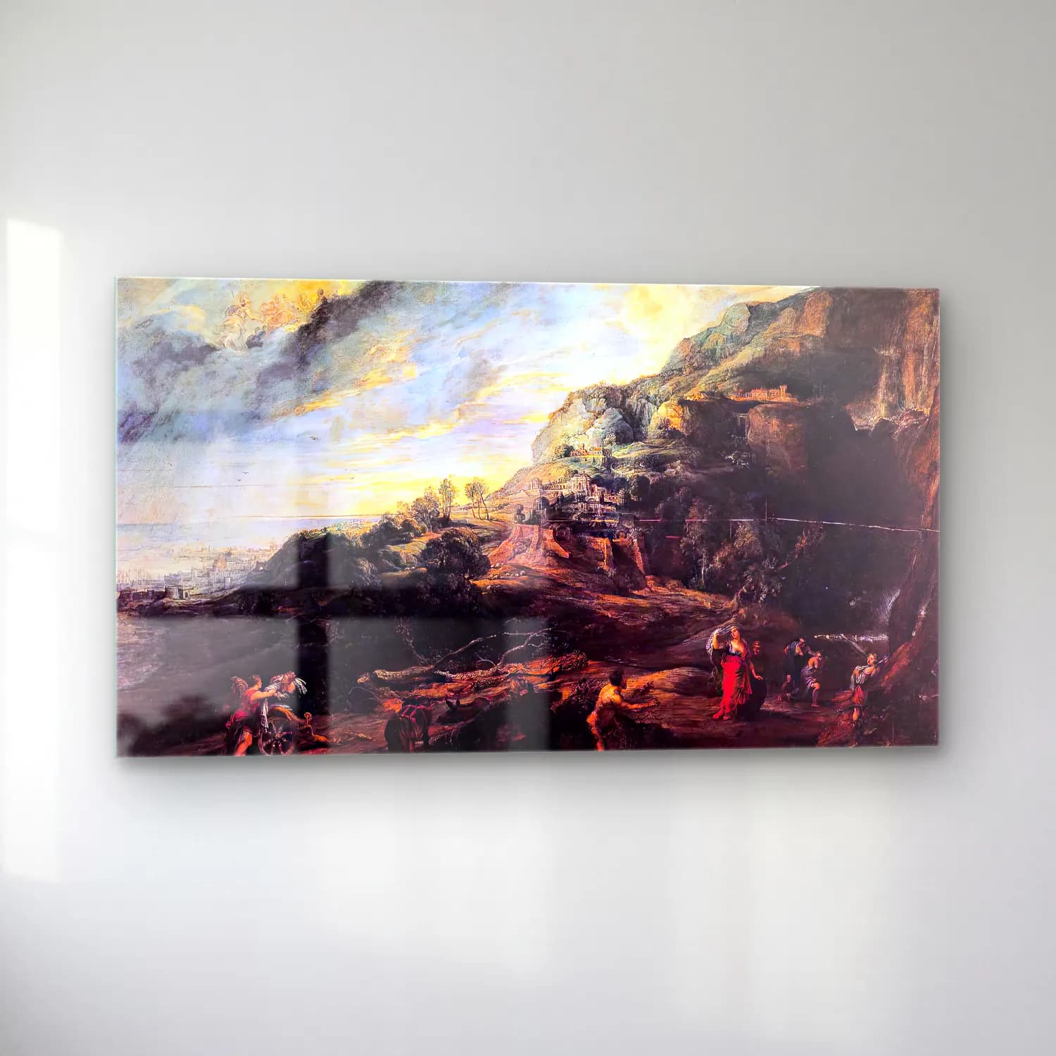 Peter Paul Rubens – Ulysses and Nausicaa on the Island of the Phaeacians cam tablo — sol açıdan görünüm