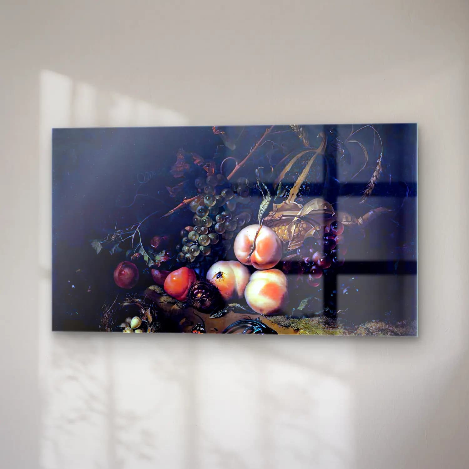 Rachel Ruysch – Still-Life with Fruit and Insects cam tablo — sağ açıdan görünüm
