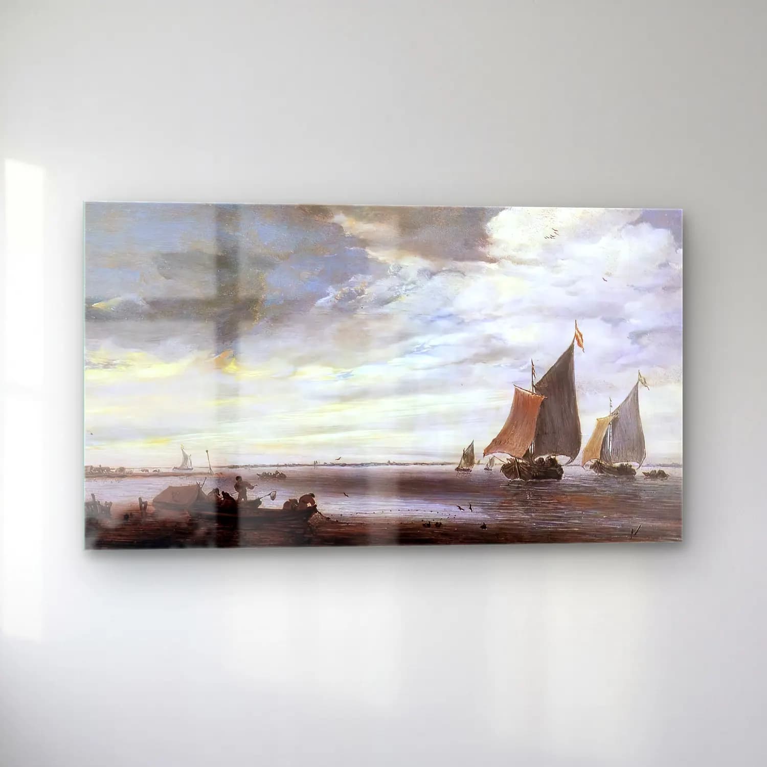 Salomon van Ruysdael – River Scene cam tablo — sol açıdan görünüm