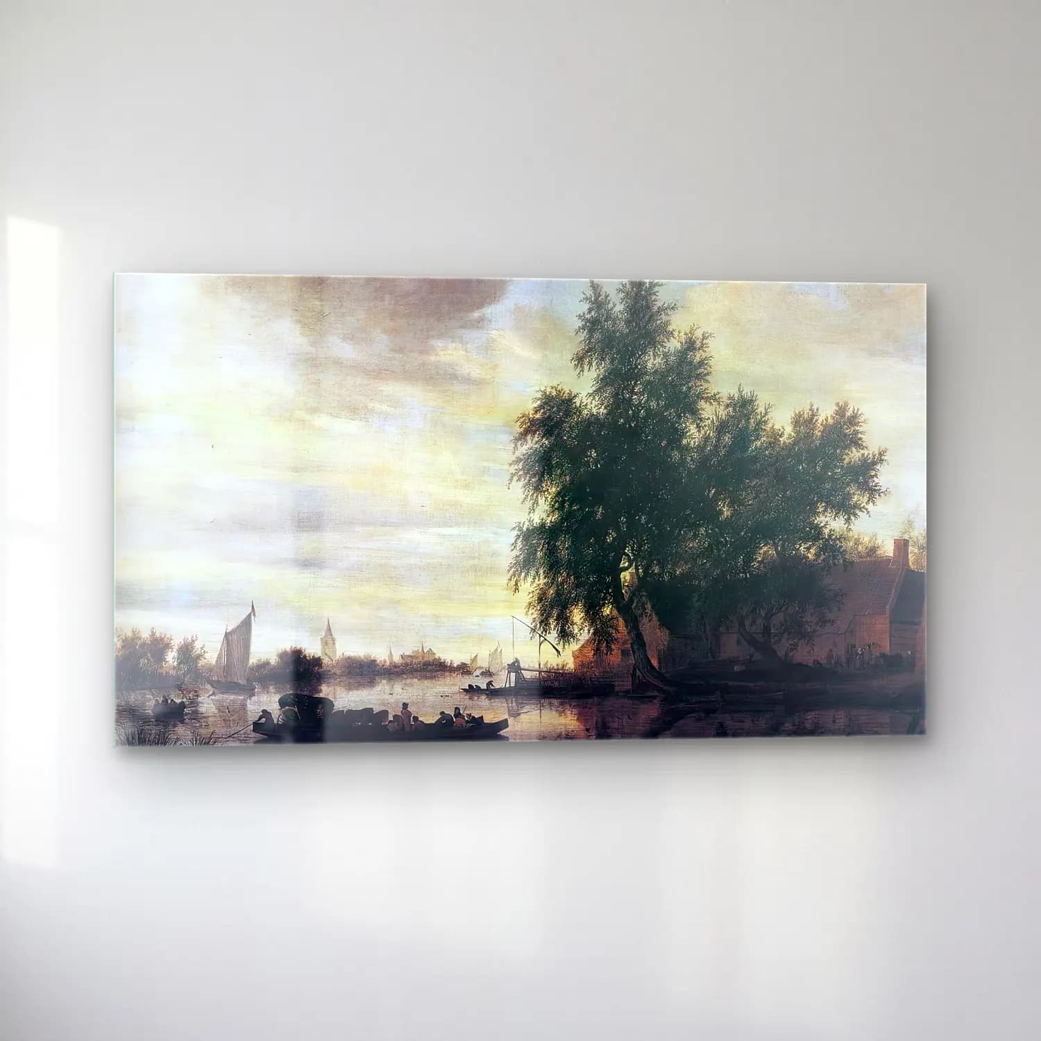 Salomon van Ruysdael – The Ferryboat cam tablo — sol açıdan görünüm