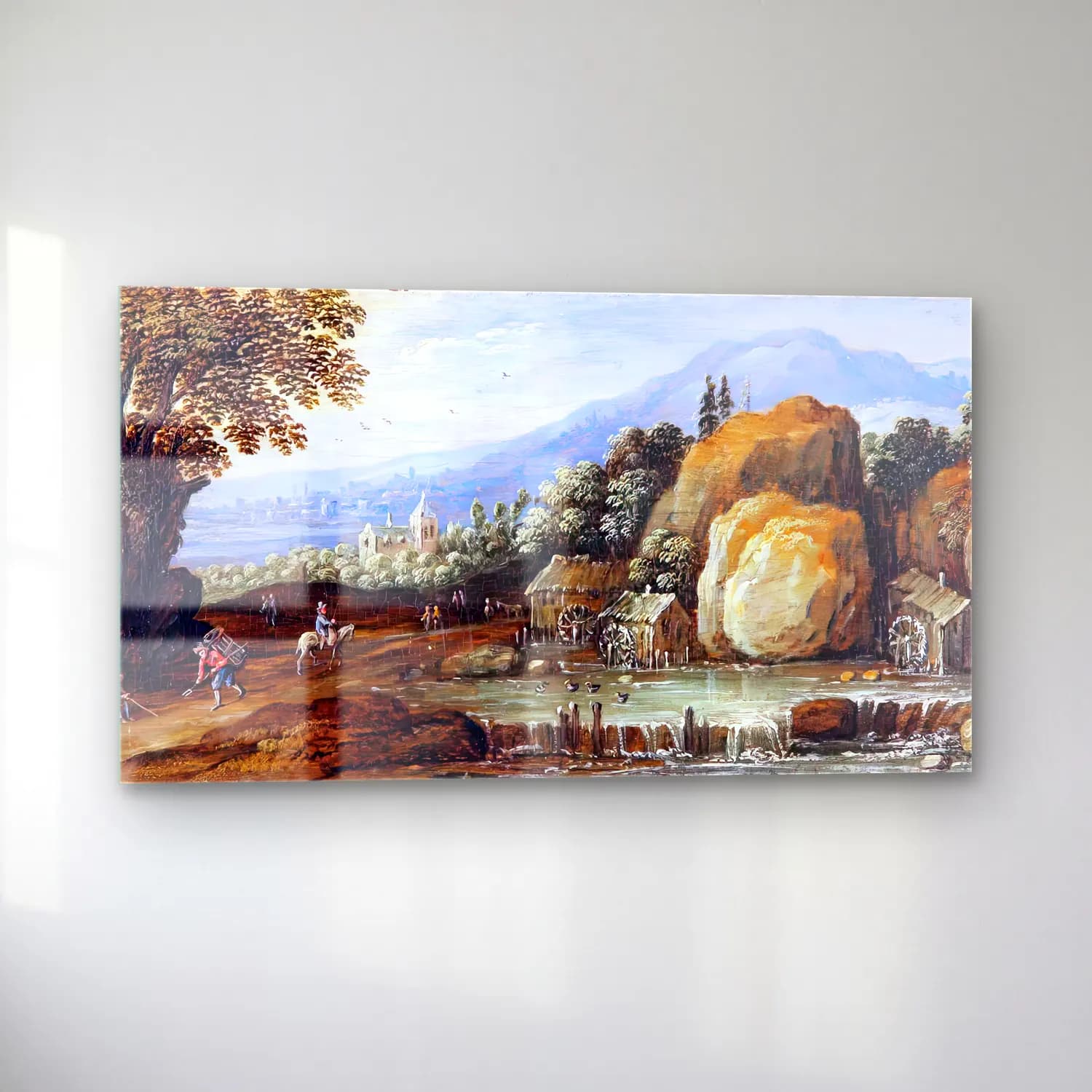 Maerten Ryckaert – Landscape with a Torrent cam tablo — sol açıdan görünüm