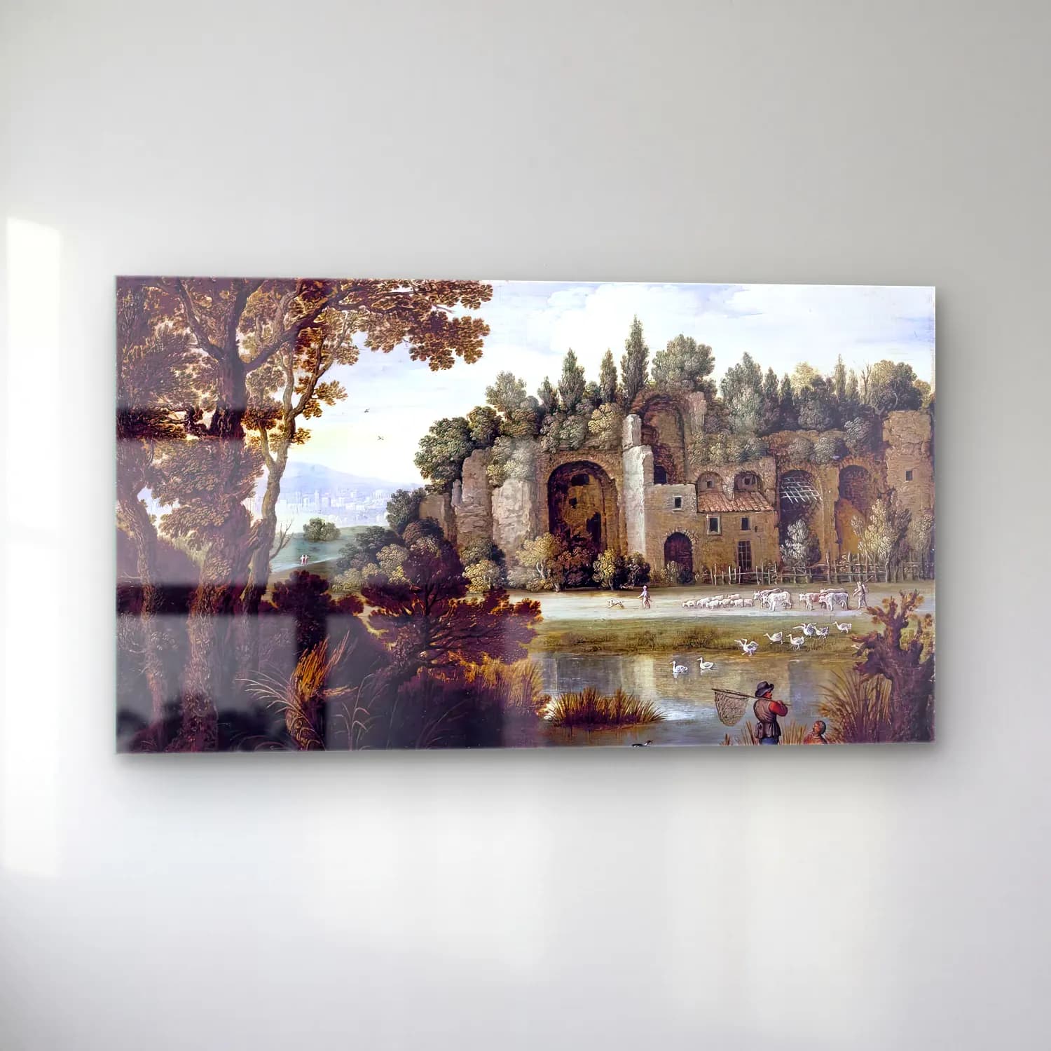 Maerten Ryckaert – Pastoral Landscape cam tablo — sol açıdan görünüm