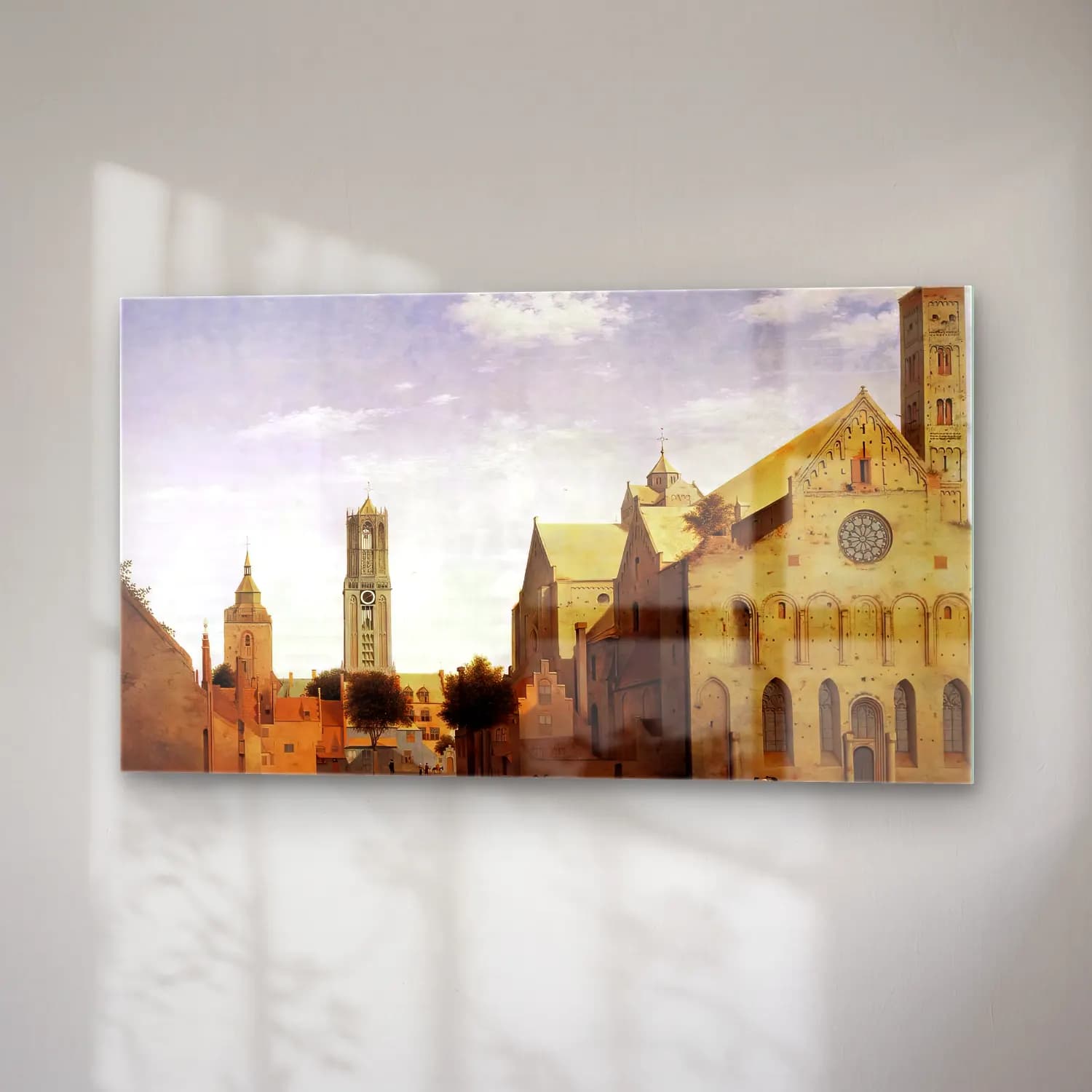 Pieter Jansz Saenredam – St Mary s Square and St Mary s Church at Utrecht cam tablo — sağ açıdan görünüm