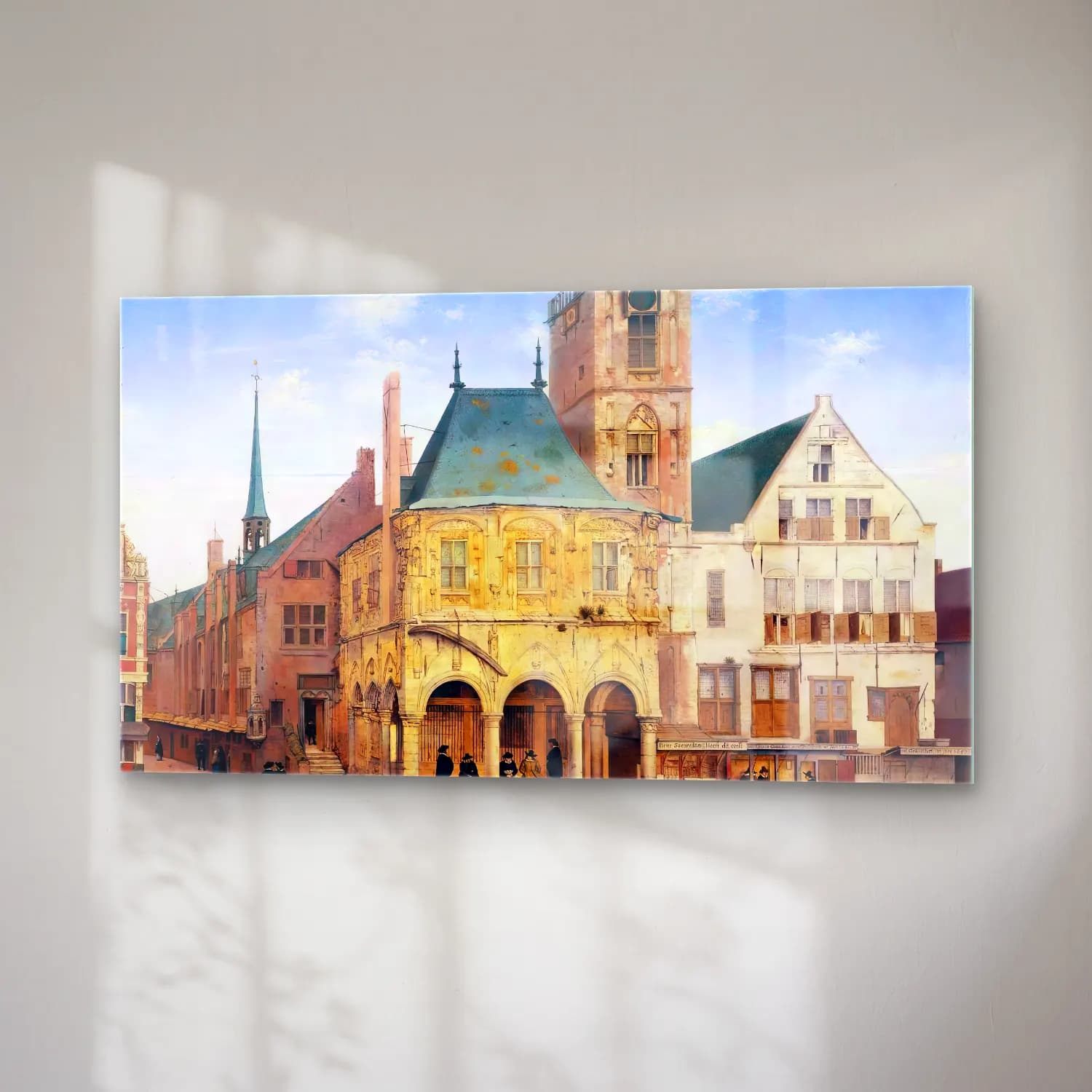Pieter Jansz Saenredam – The Old Town Hall in Amsterdam cam tablo — sağ açıdan görünüm