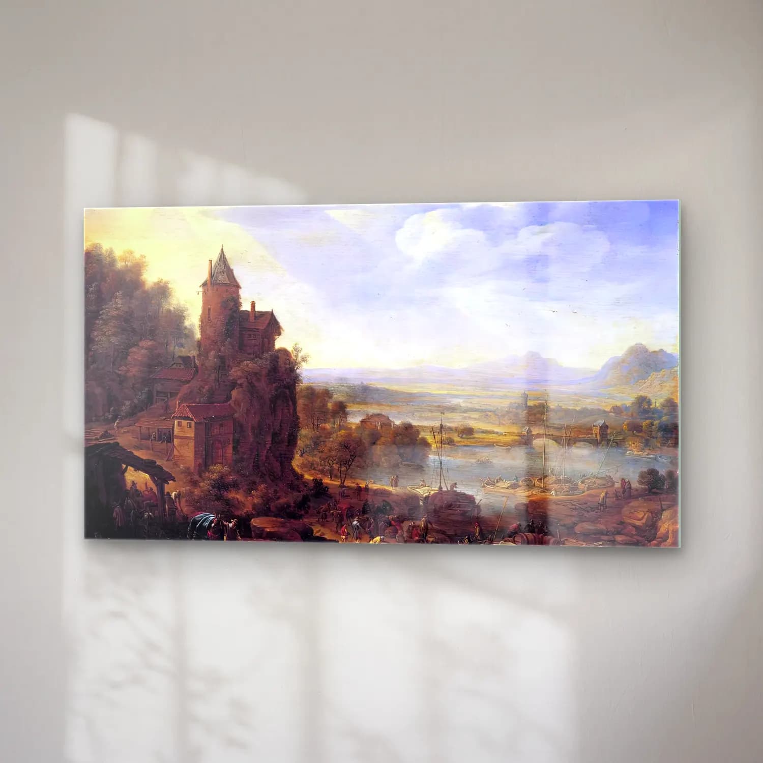 Herman Saftleven – An Extensive Rhenish River Landscape cam tablo — sağ açıdan görünüm