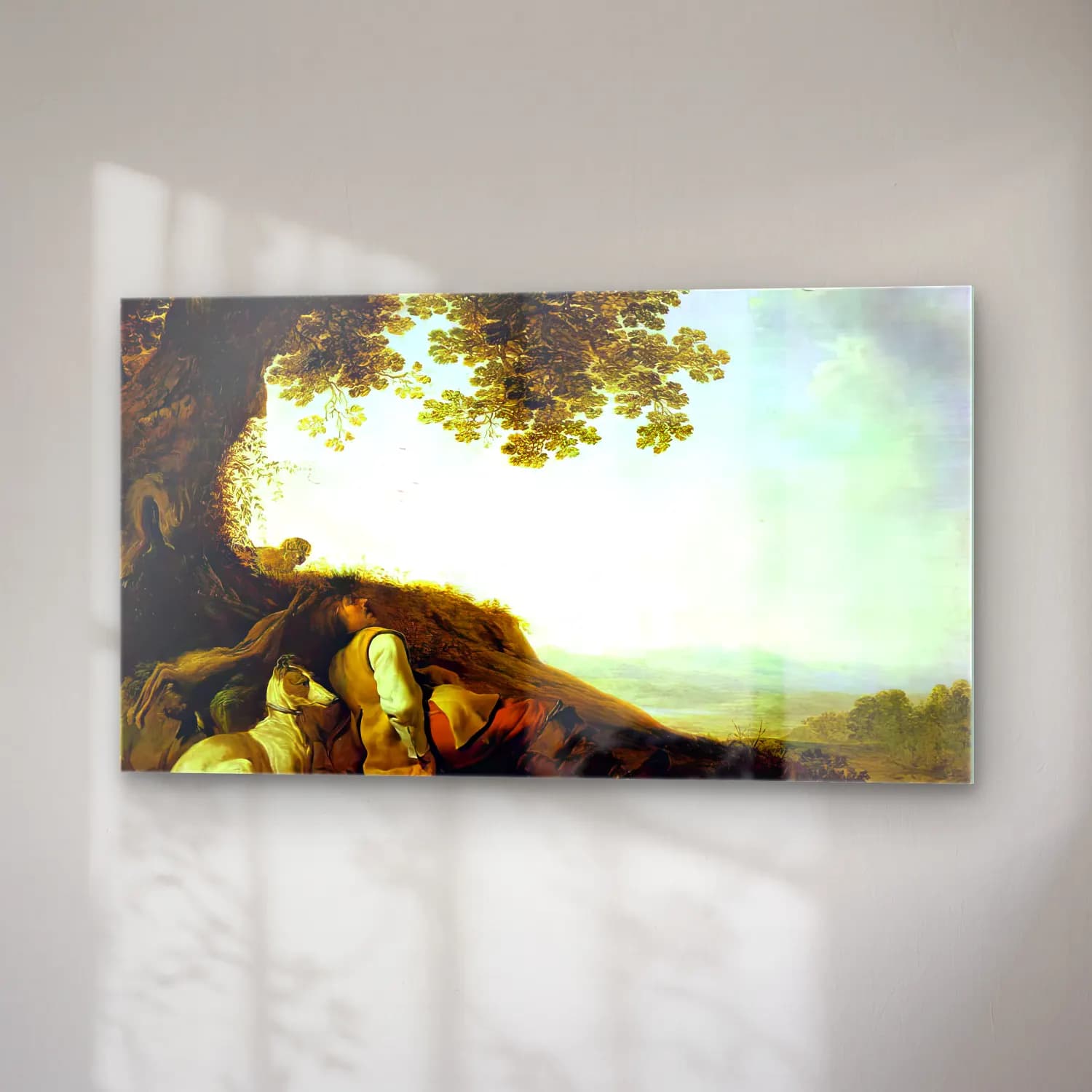 Herman Saftleven – Hunter Sleeping on a Hillside cam tablo — sağ açıdan görünüm