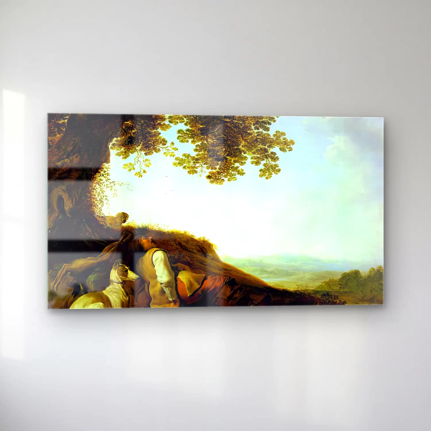 Herman Saftleven – Hunter Sleeping on a Hillside cam tablo — sol açıdan görünüm