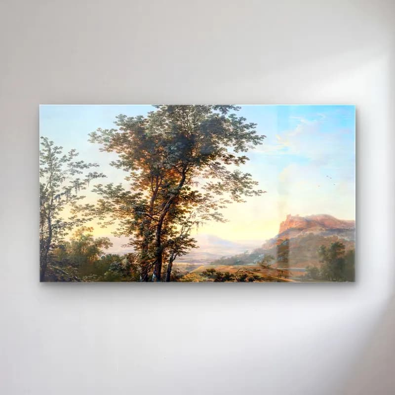 Herman Saftleven – Mountainous Landscape cam tablo — Herman Saftleven – Mountainous Landscape — yağlı boya dağ manzarası