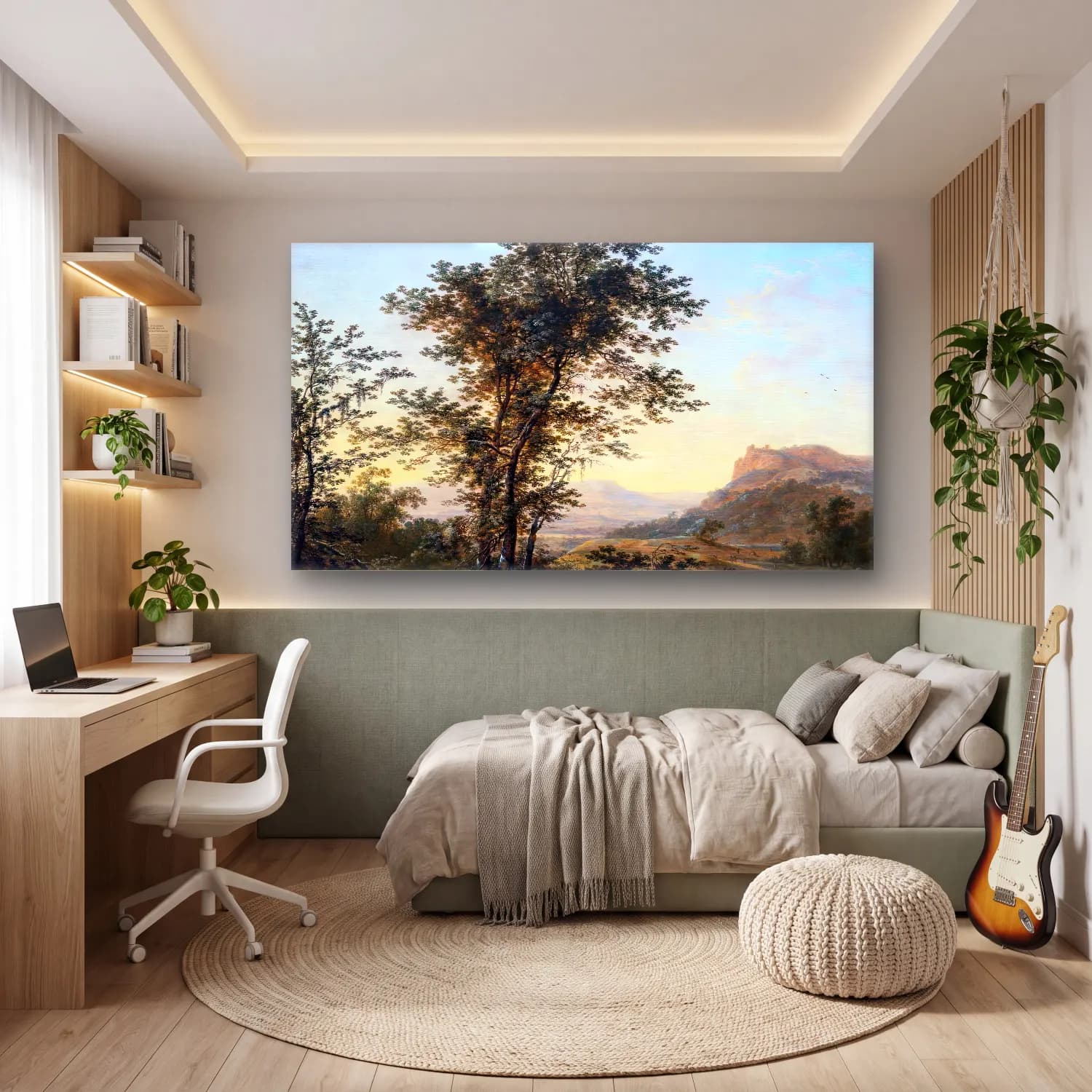 Herman Saftleven – Mountainous Landscape cam tablo — genç odasında