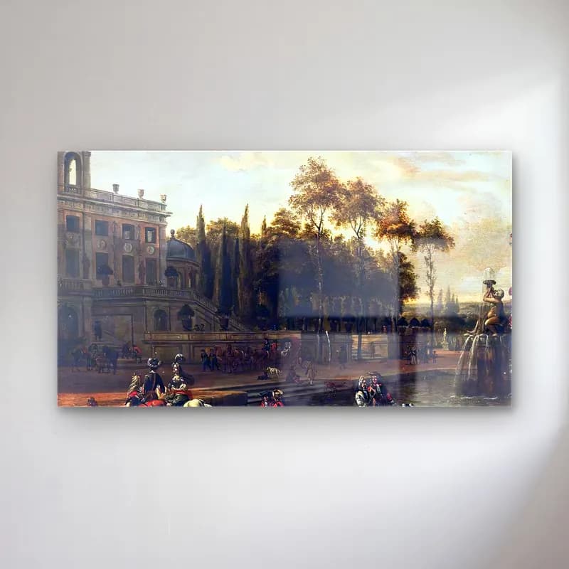 Abraham Storck – Italianate Park Landscape cam tablo — Abraham Storck – Italianate Park Landscape — yağlı boya roma