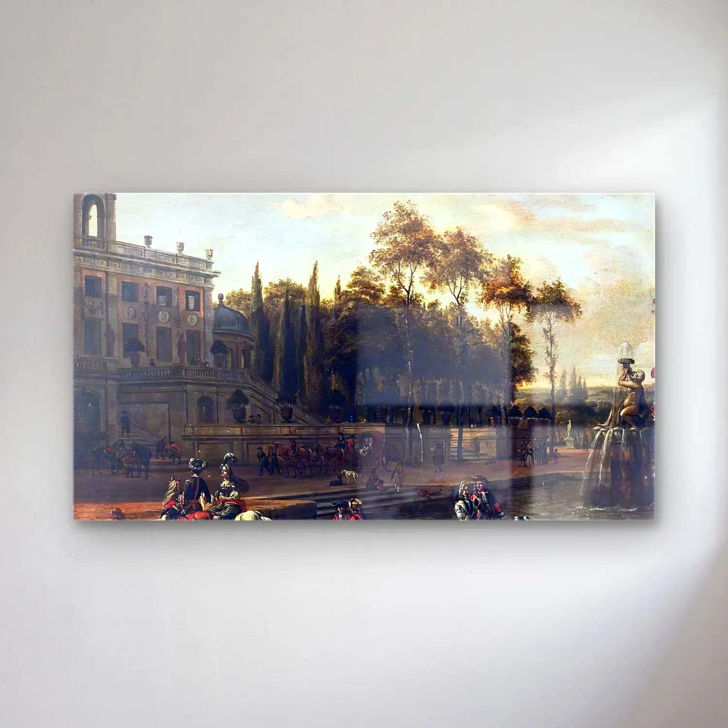 Abraham Storck – Italianate Park Landscape cam tablo — Abraham Storck – Italianate Park Landscape — yağlı boya roma