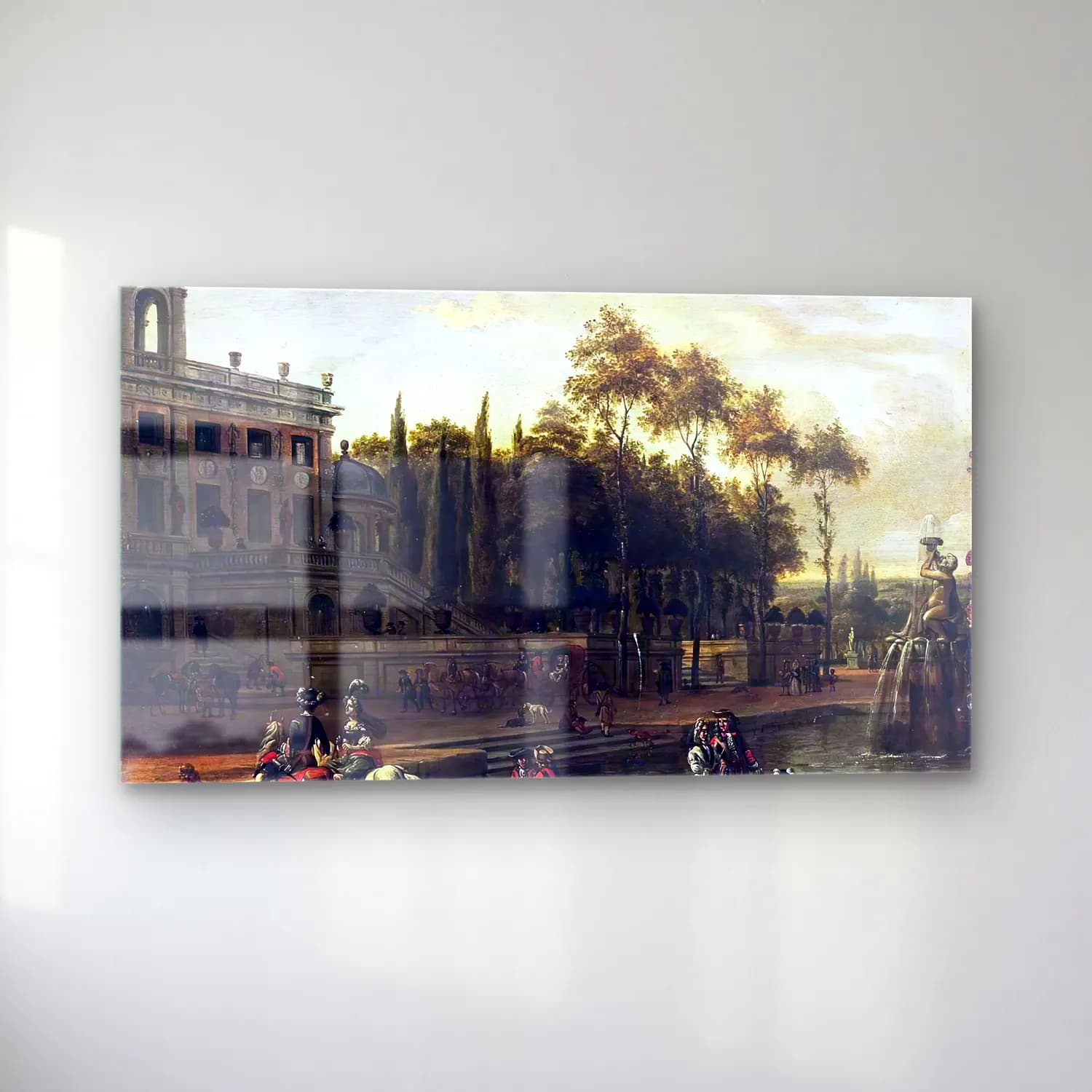 Abraham Storck – Italianate Park Landscape cam tablo — sol açıdan görünüm
