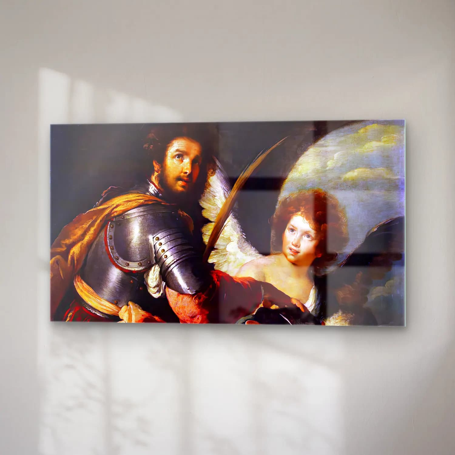 Bernardo Strozzi – St Maurice and the Angel cam tablo — sağ açıdan görünüm