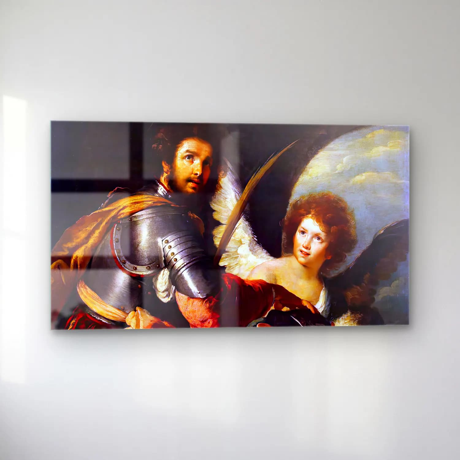 Bernardo Strozzi – St Maurice and the Angel cam tablo — sol açıdan görünüm