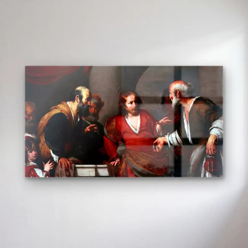 Bernardo Strozzi – Tribute Money cam tablo — Bernardo Strozzi – Tribute Money — yağlı boya dini sahne