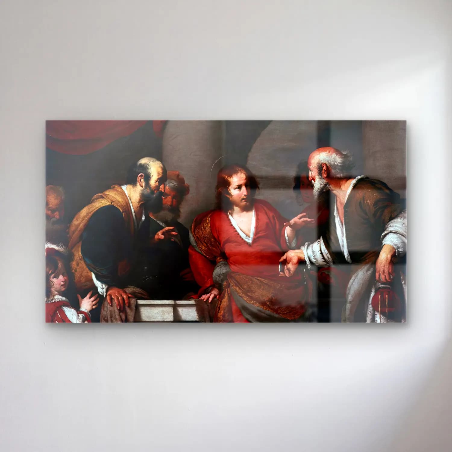 Bernardo Strozzi – Tribute Money cam tablo — Bernardo Strozzi – Tribute Money — yağlı boya dini sahne