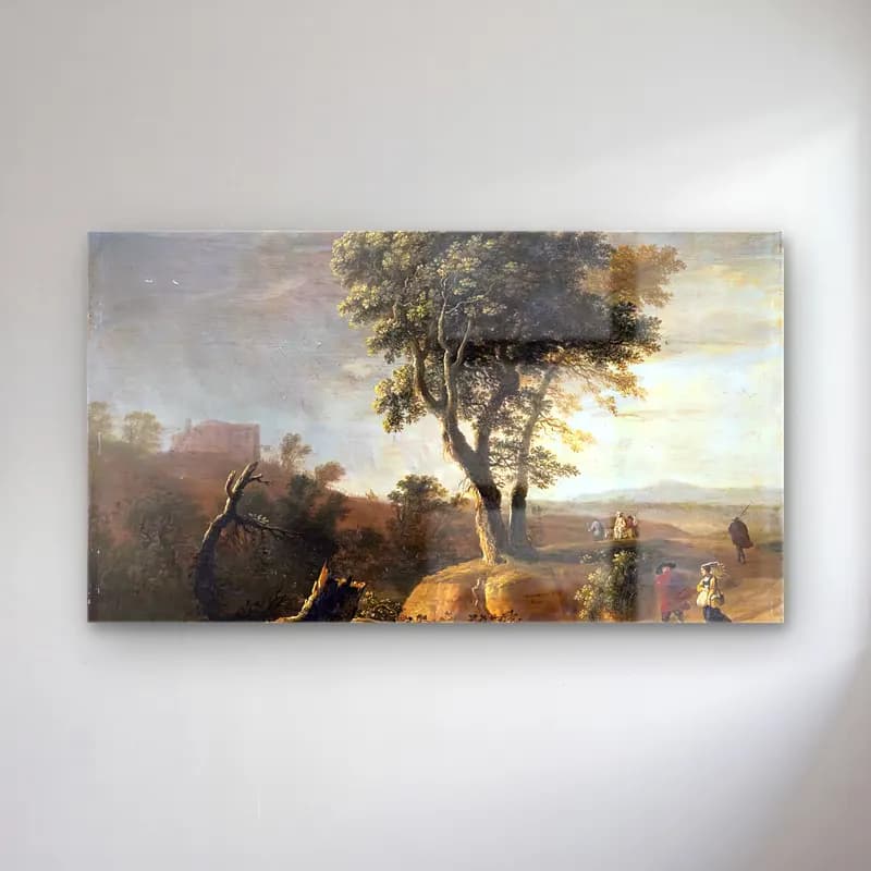 Herman van Swanevelt – An Italianate Landscape cam tablo — Herman van Swanevelt – An Italianate Landscape — yağlı boya i̇talyan sahili