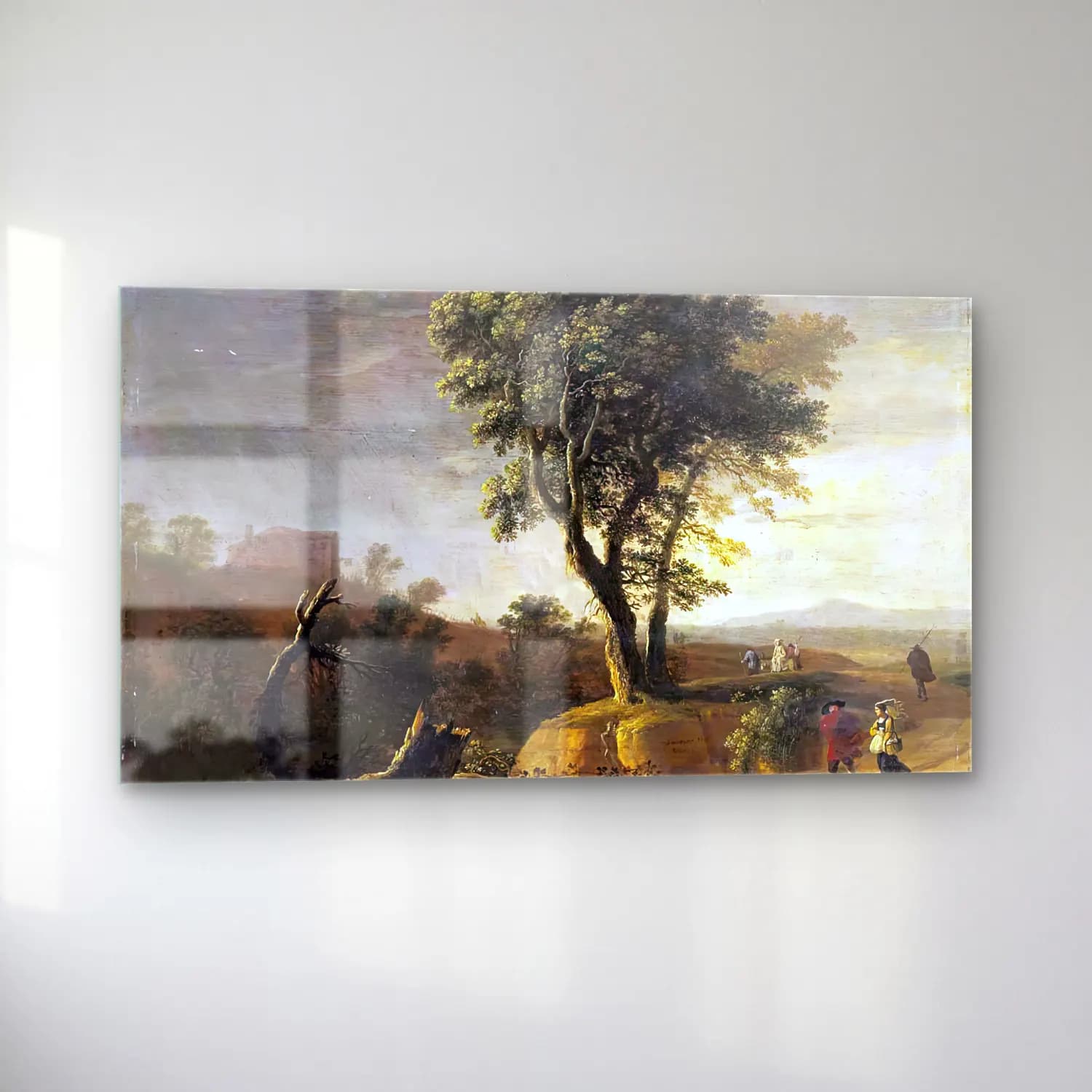 Herman van Swanevelt – An Italianate Landscape cam tablo — sol açıdan görünüm