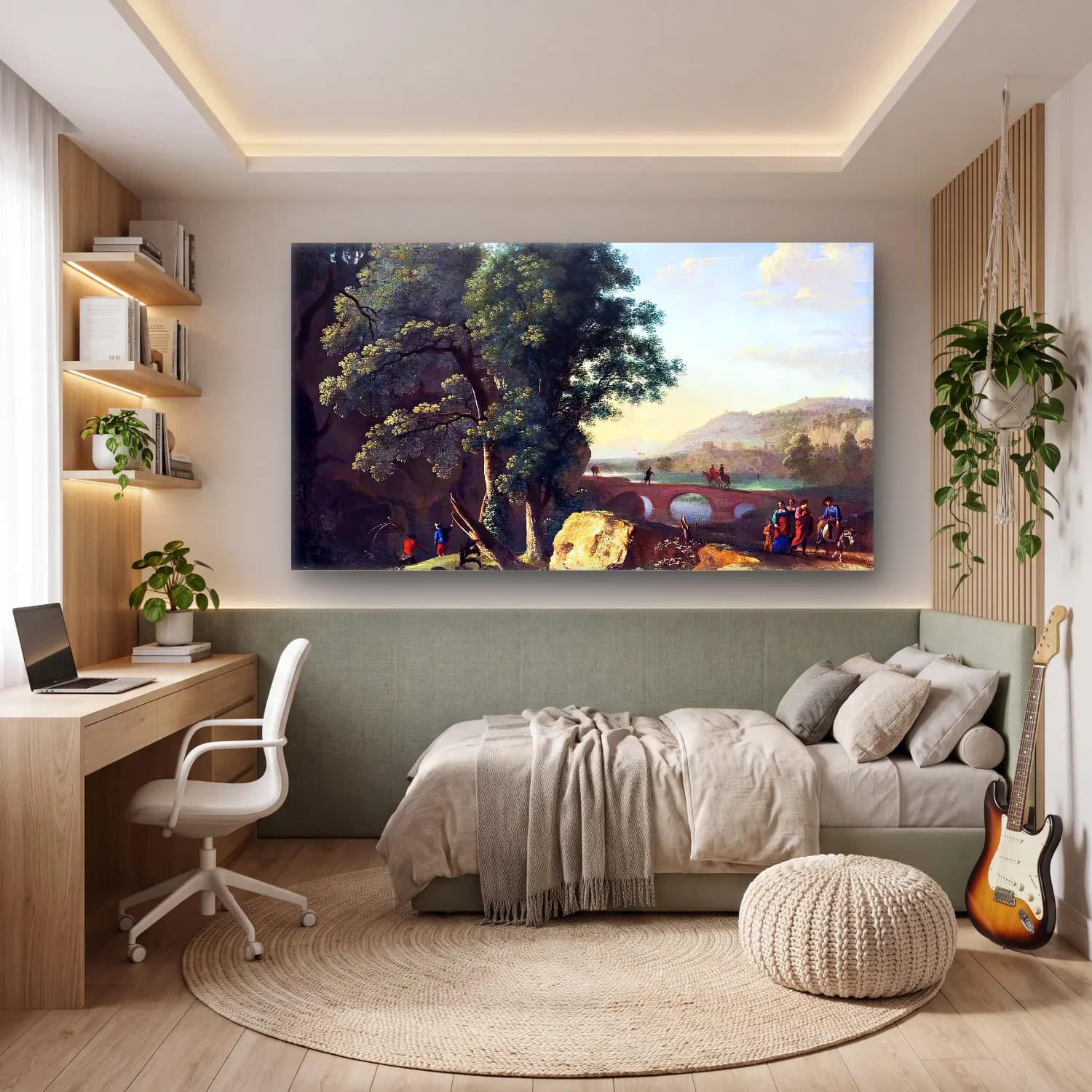 Herman van Swanevelt – Italianate Landscape cam tablo — genç odasında