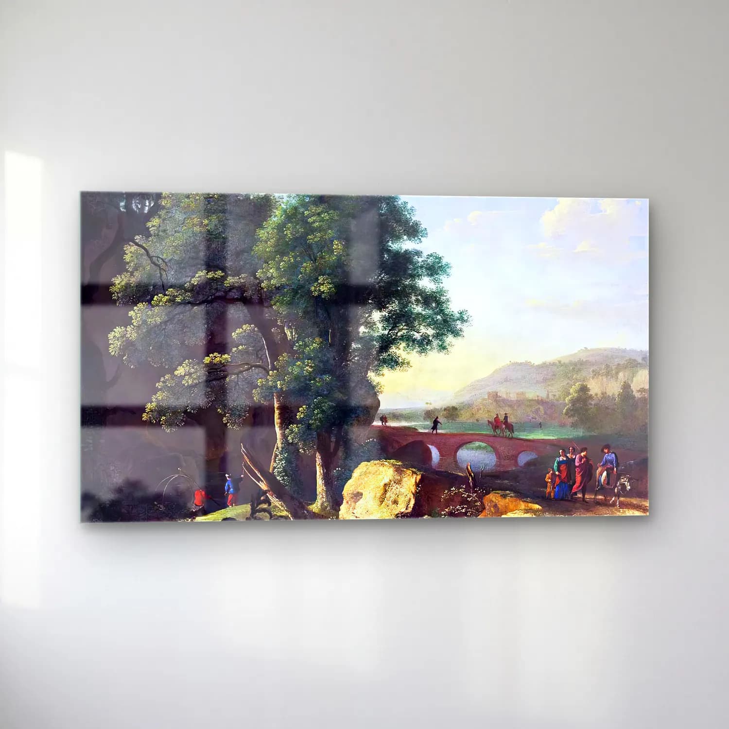 Herman van Swanevelt – Italianate Landscape cam tablo — sol açıdan görünüm