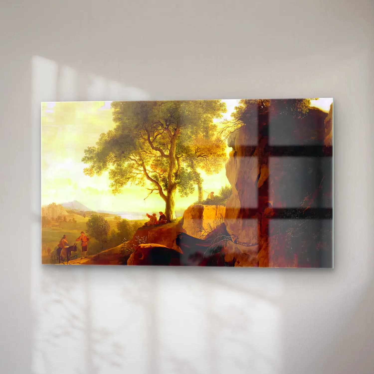 Herman van Swanevelt – Landscape with Tall Rocks cam tablo — sağ açıdan görünüm