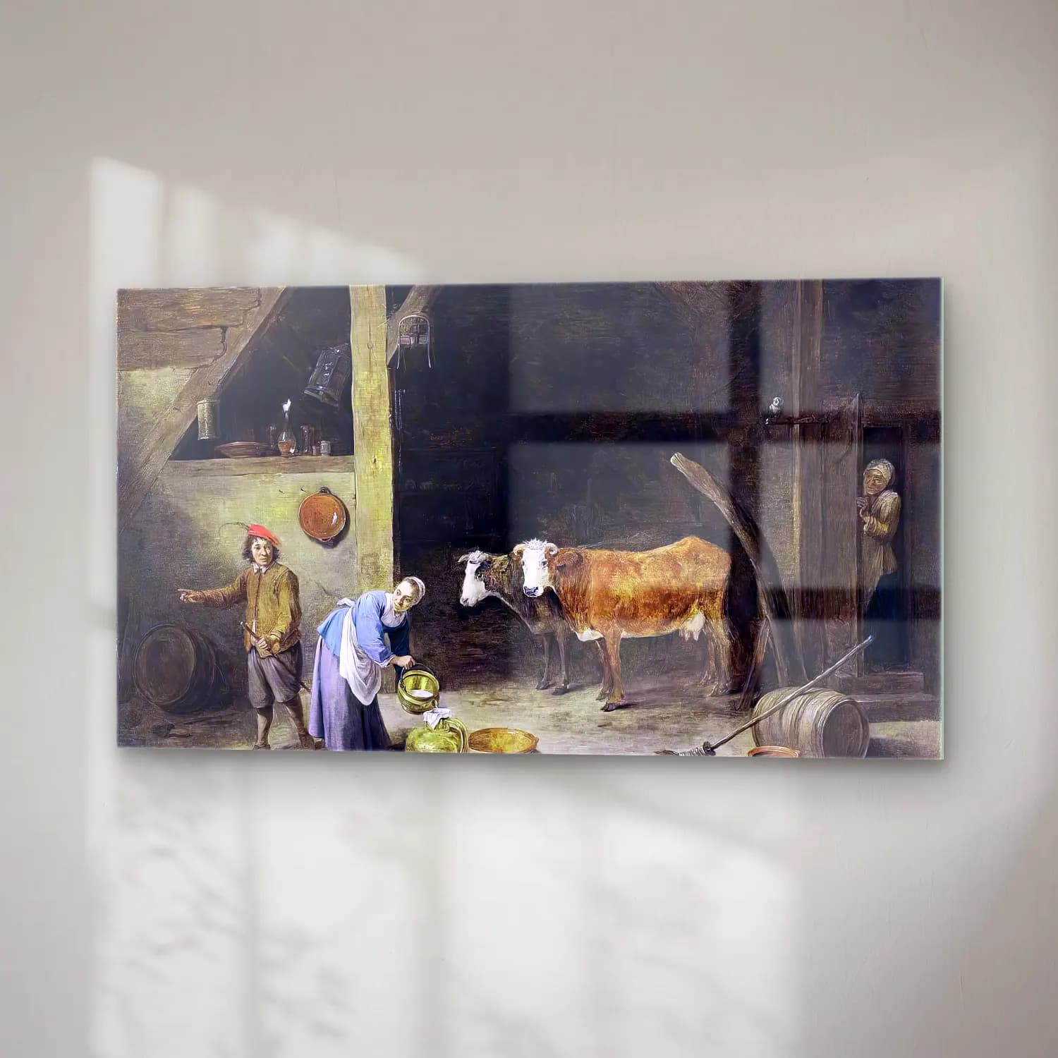 David Teniers the Younger – A Barn Interior cam tablo — sağ açıdan görünüm