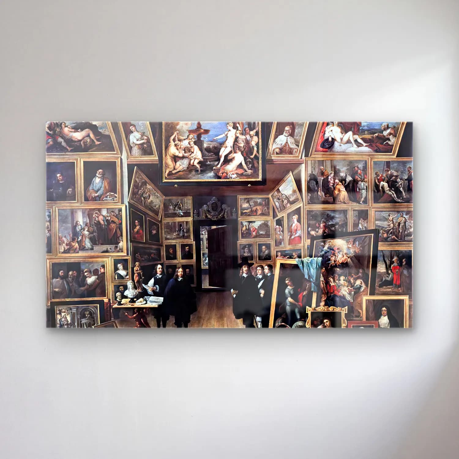 David Teniers the Younger – Archduke Leopold Wilhelm in his Gallery cam tablo — David Teniers the Younger – Archduke Leopold Wilhelm in his Gallery — yağlı boya vintage i̇ç mekân