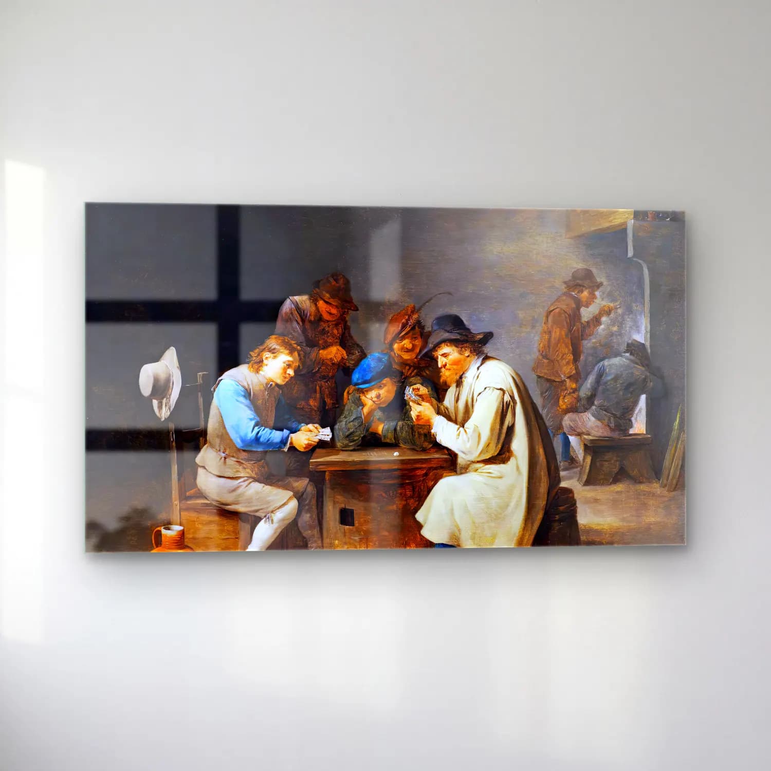 David Teniers the Younger – Card Players cam tablo — sol açıdan görünüm