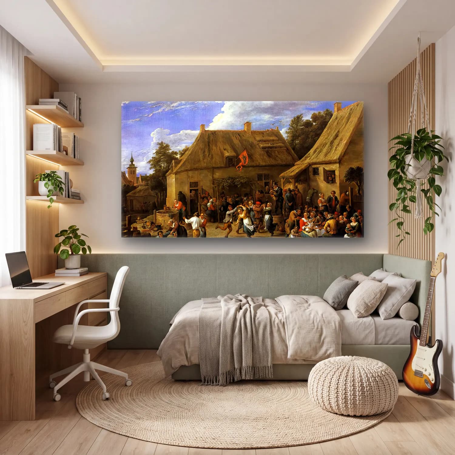 David Teniers the Younger – Country Kermis cam tablo — genç odasında