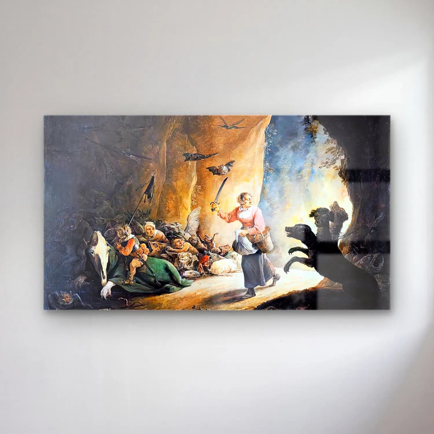 David Teniers the Younger – Dulle Griet (Mad Meg) cam tablo — David Teniers the Younger – Dulle Griet (Mad Meg) — vintage savaş sahnesi