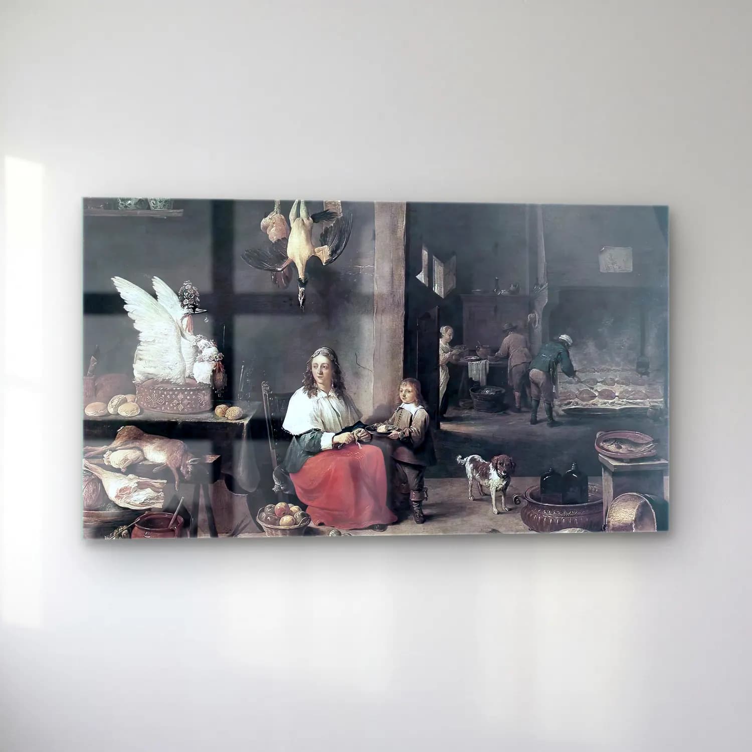 David Teniers the Younger – Kitchen Scene cam tablo — sol açıdan görünüm