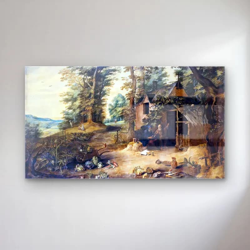 David Teniers the Younger – Landscape cam tablo — David Teniers the Younger – Landscape — yağlı boya kır evi