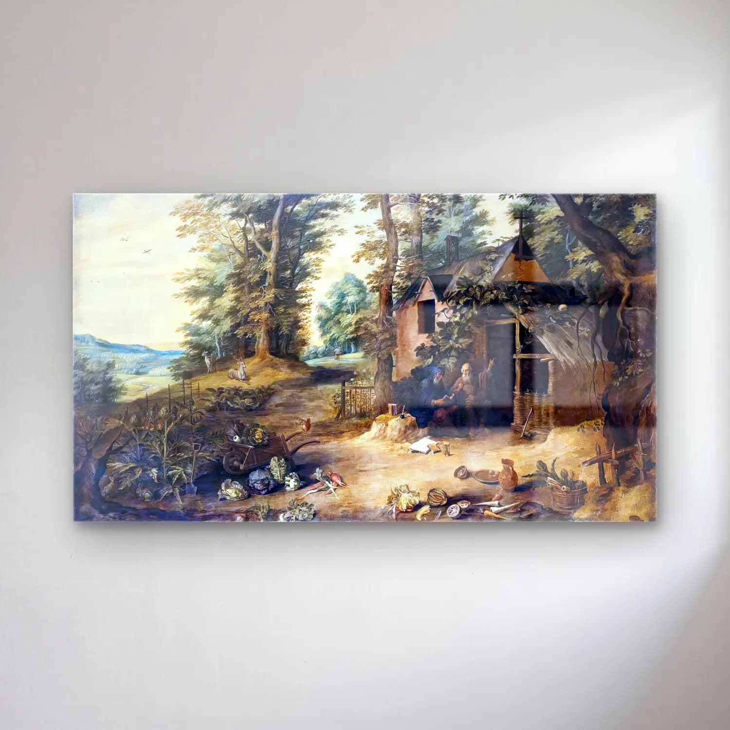 David Teniers the Younger – Landscape cam tablo — David Teniers the Younger – Landscape — yağlı boya kır evi