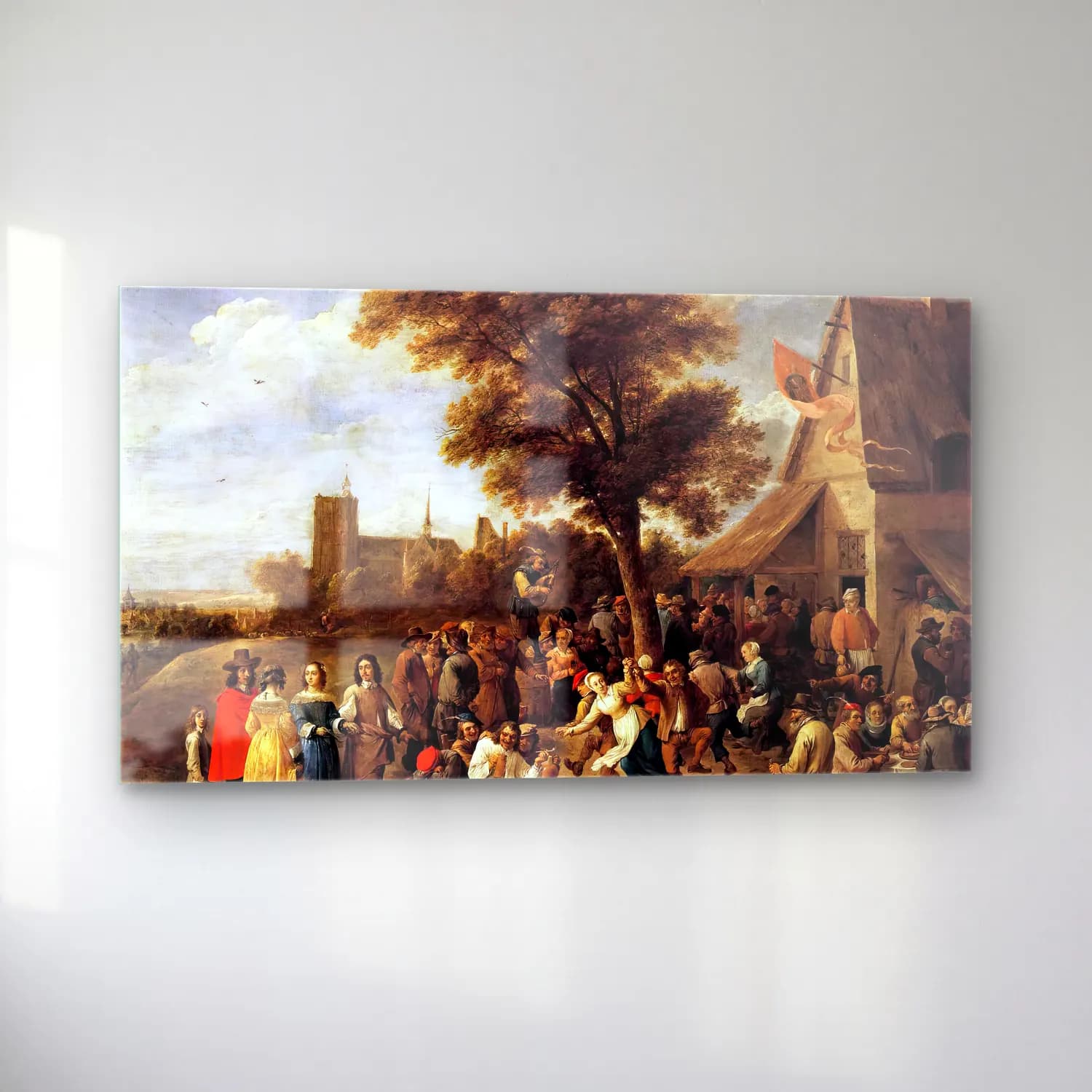 David Teniers the Younger – Peasants Merry-making cam tablo — sol açıdan görünüm