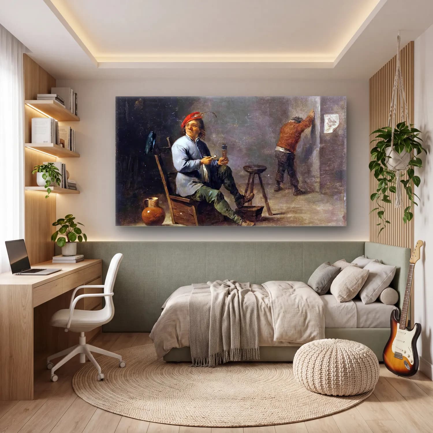 David Teniers the Younger – Smoker cam tablo — genç odasında