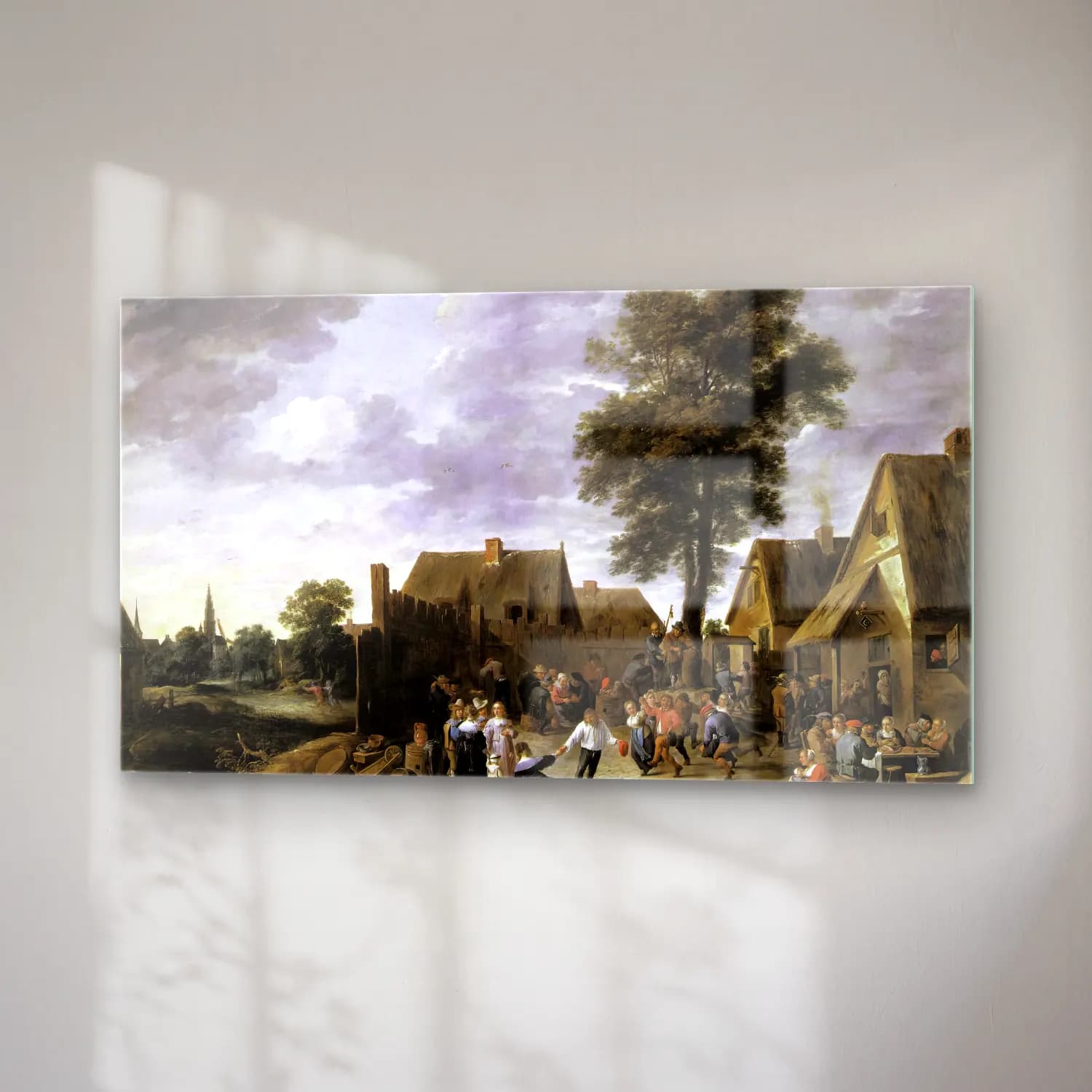 David Teniers the Younger – The Kermis at the Half Moon Inn cam tablo — sağ açıdan görünüm