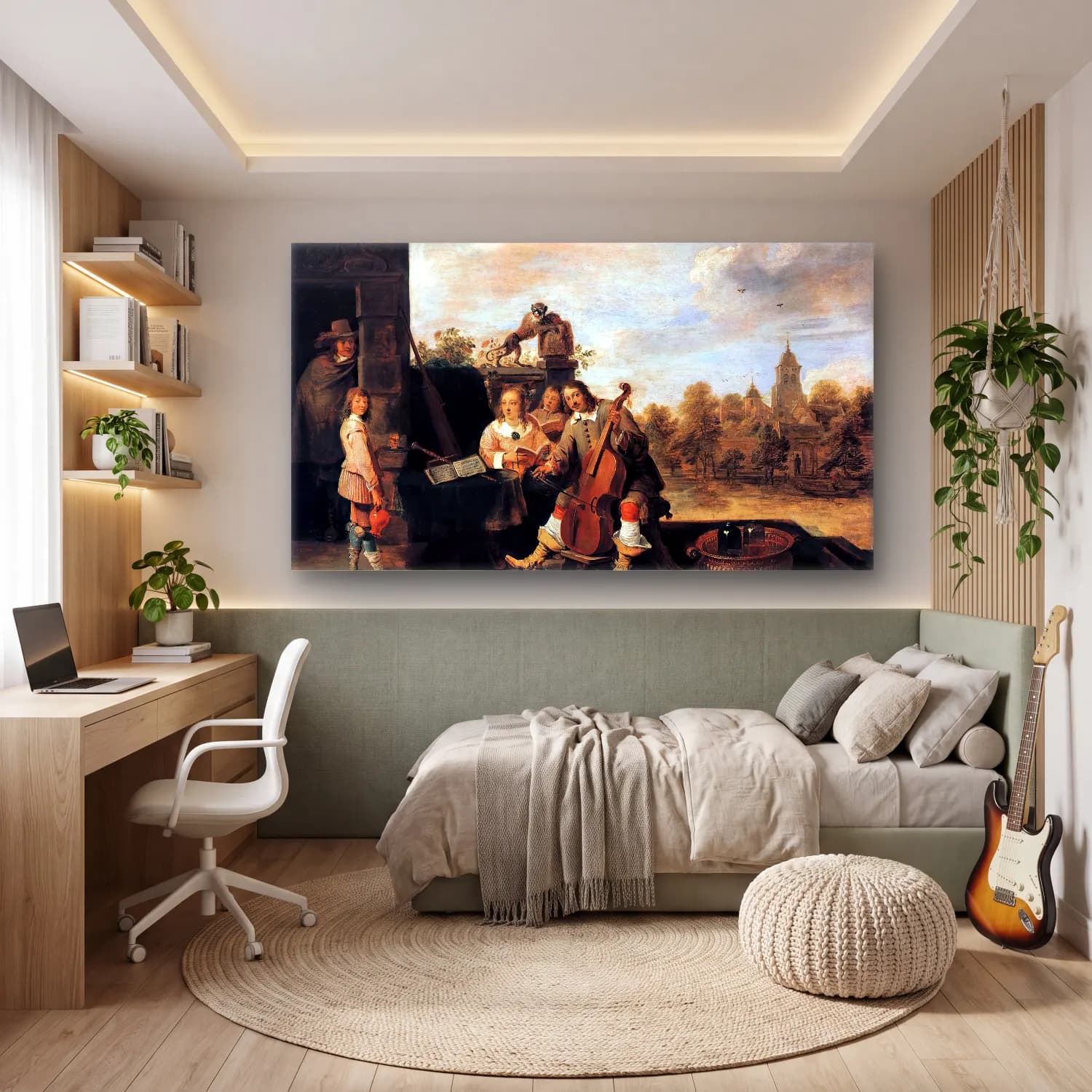 David Teniers the Younger – The Painter and His Family cam tablo — genç odasında