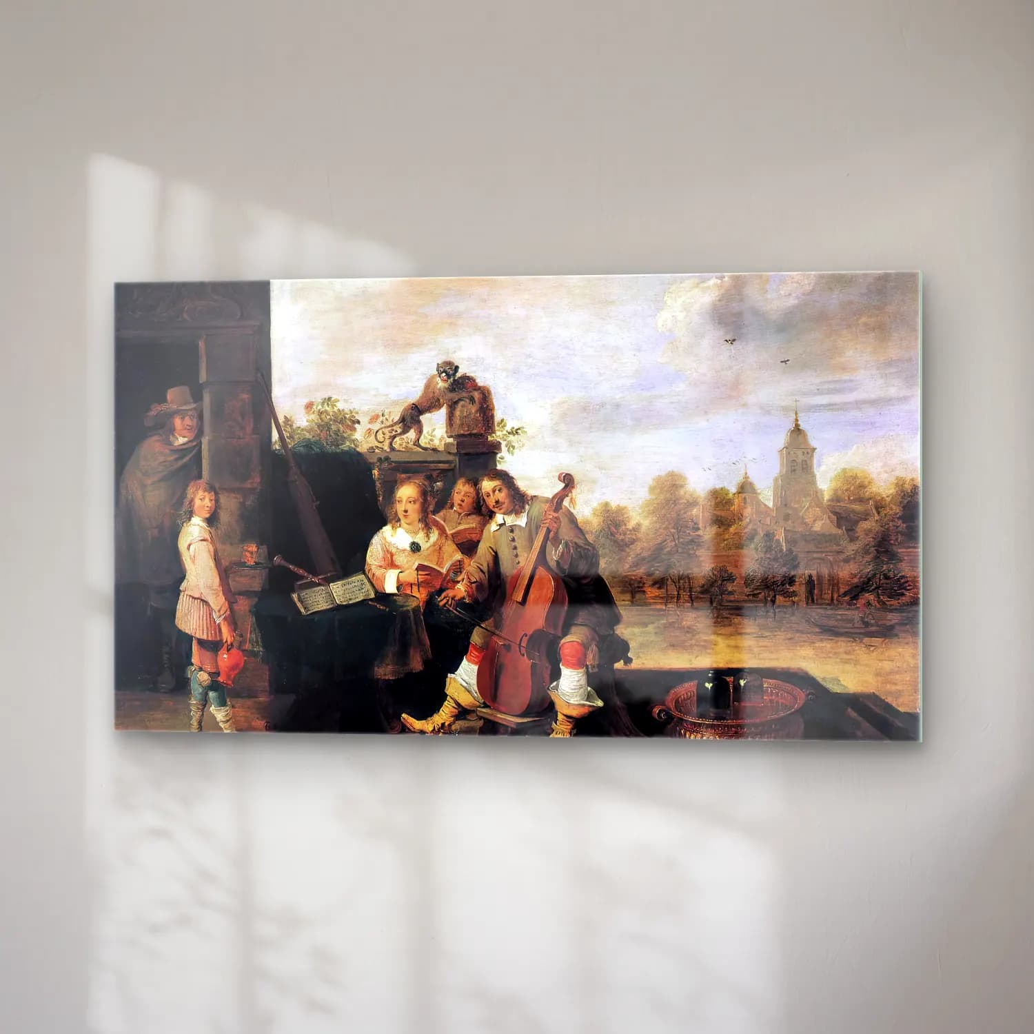 David Teniers the Younger – The Painter and His Family cam tablo — sağ açıdan görünüm