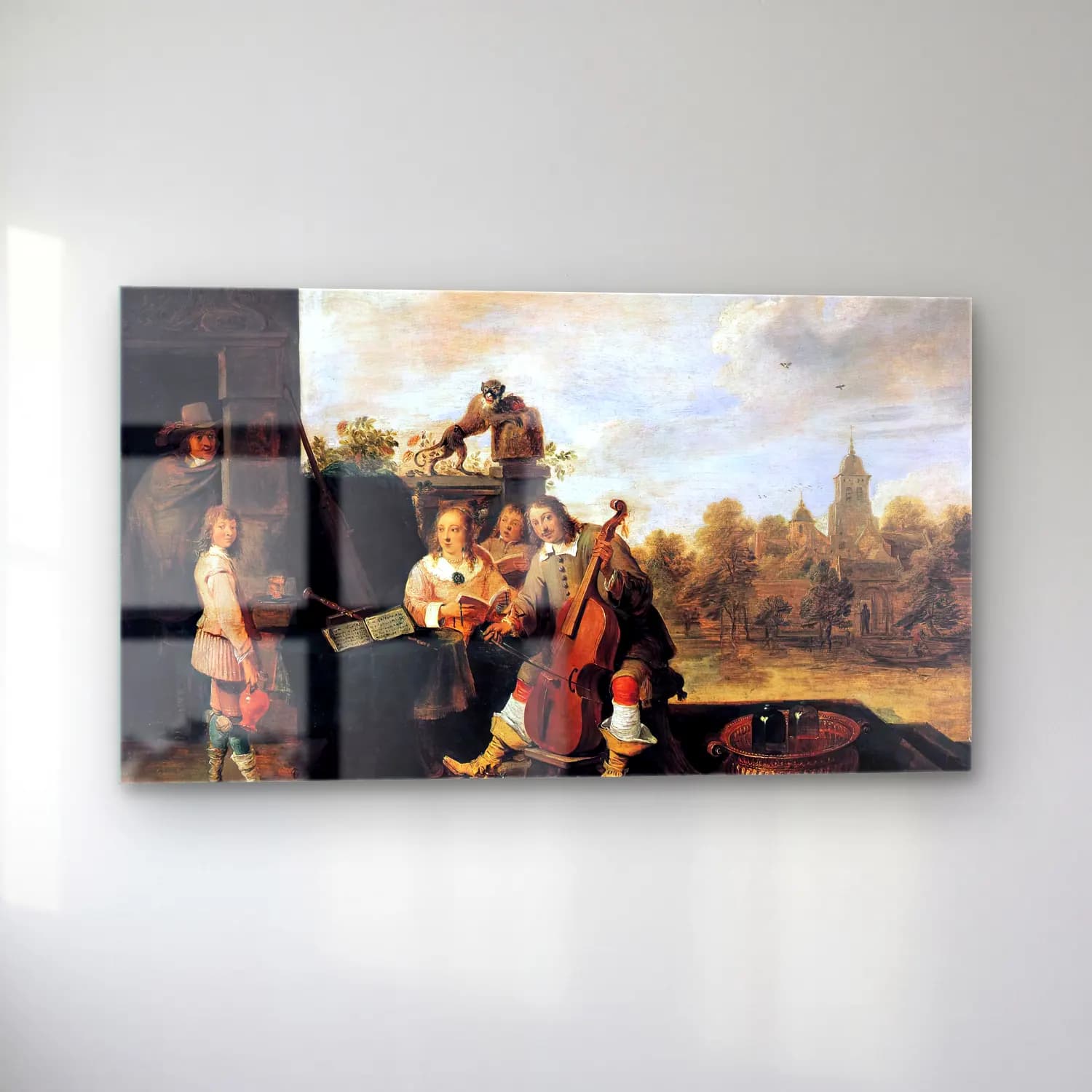David Teniers the Younger – The Painter and His Family cam tablo — sol açıdan görünüm