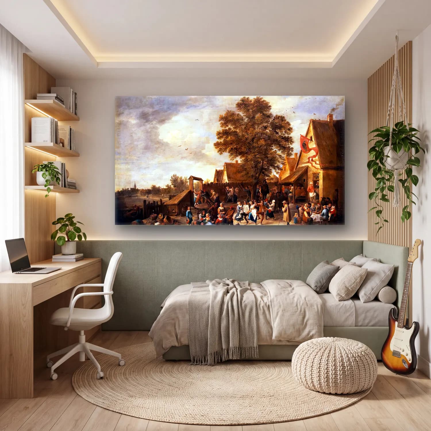David Teniers the Younger – The Village Feast cam tablo — genç odasında