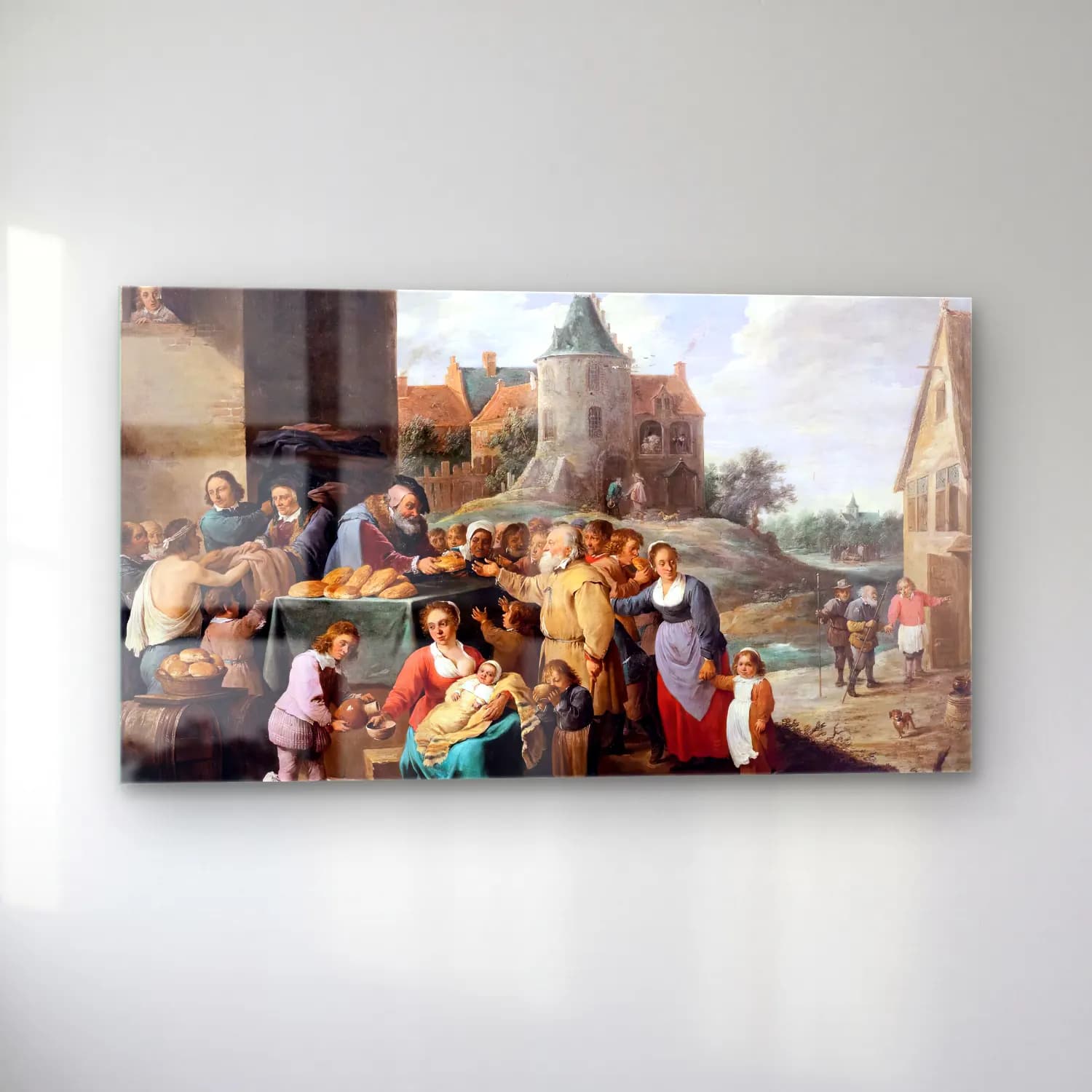 David Teniers the Younger – The Works of Mercy cam tablo — sol açıdan görünüm