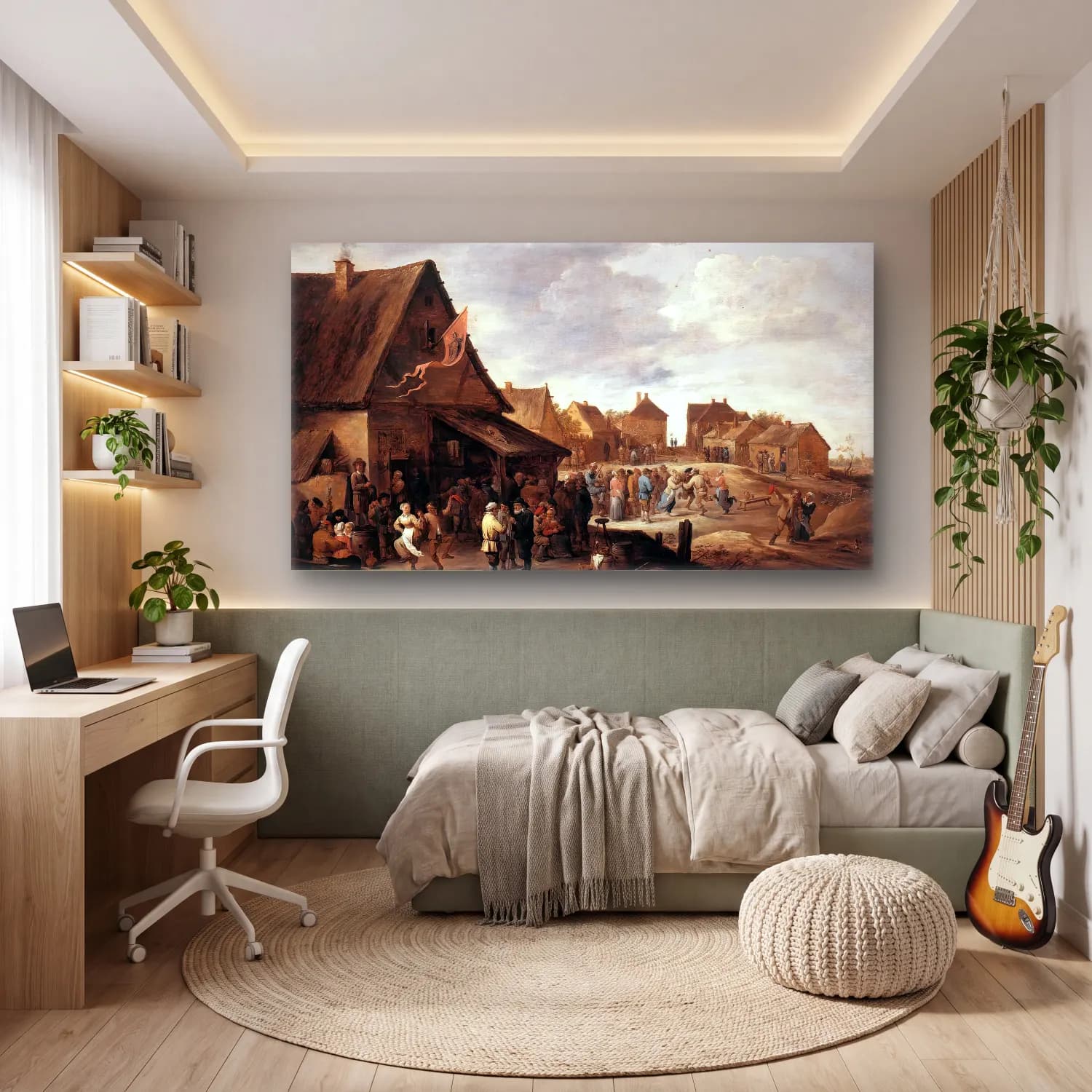 David Teniers the Younger – Village Feast cam tablo — genç odasında