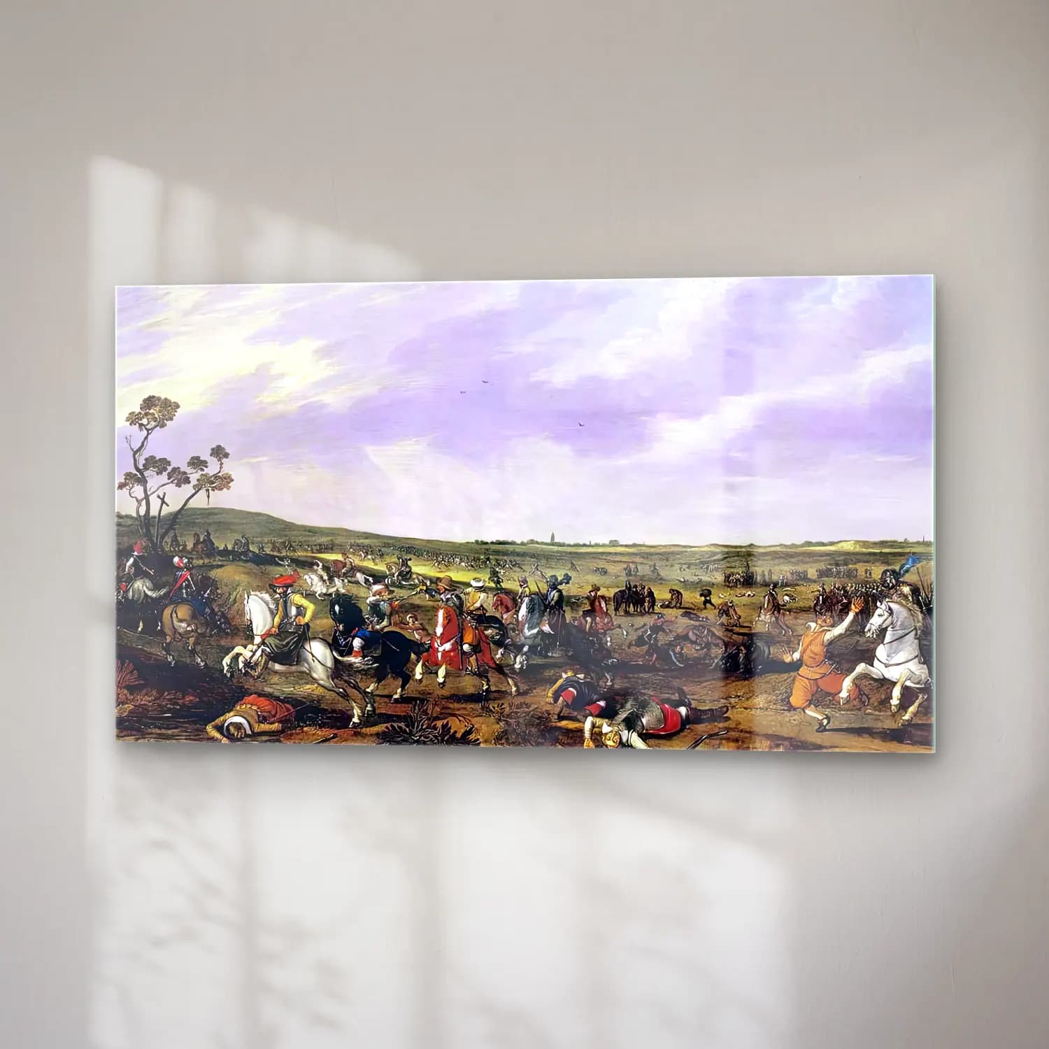 Esaias van de Velde – Battle Scene in an Open Landscape cam tablo — sağ açıdan görünüm