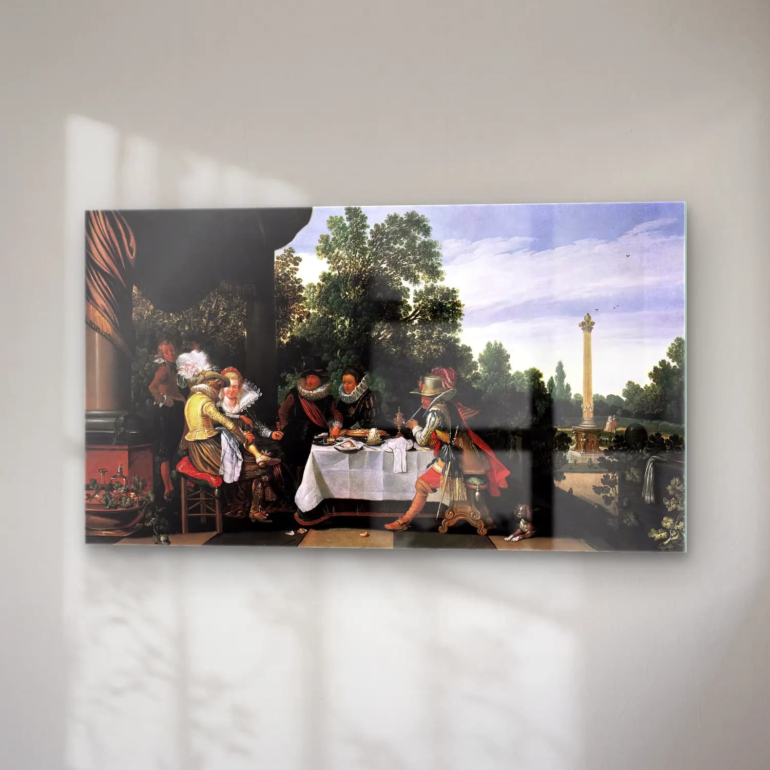 Esaias van de Velde – Merry Company Banqueting on a Terrace cam tablo — sağ açıdan görünüm