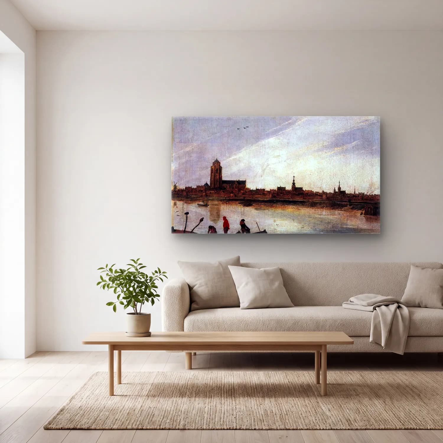 Esaias van de Velde – View of Zierikzee cam tablo — açık renk salonda