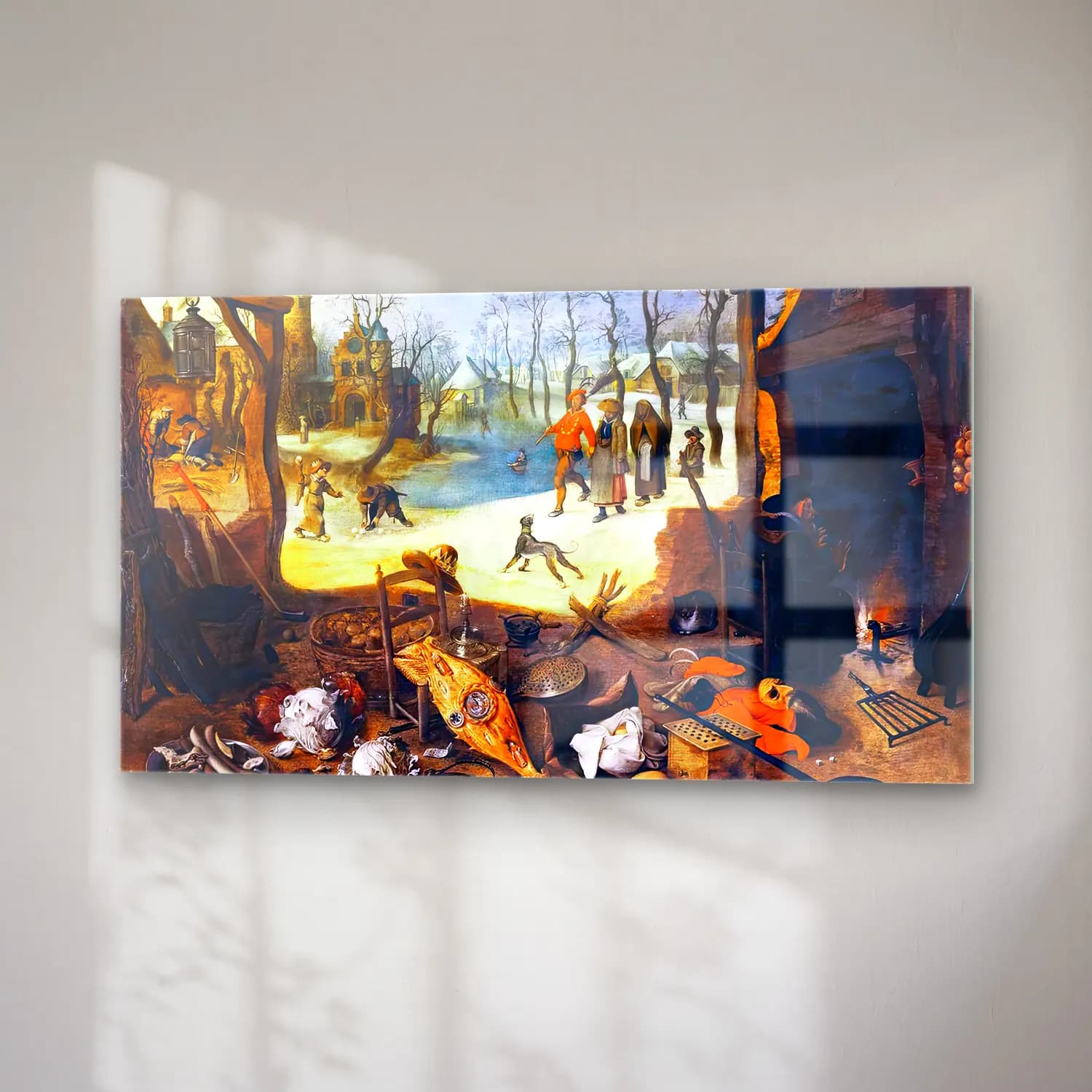 Sebastian Vrancx – Allegory of Winter cam tablo — sağ açıdan görünüm
